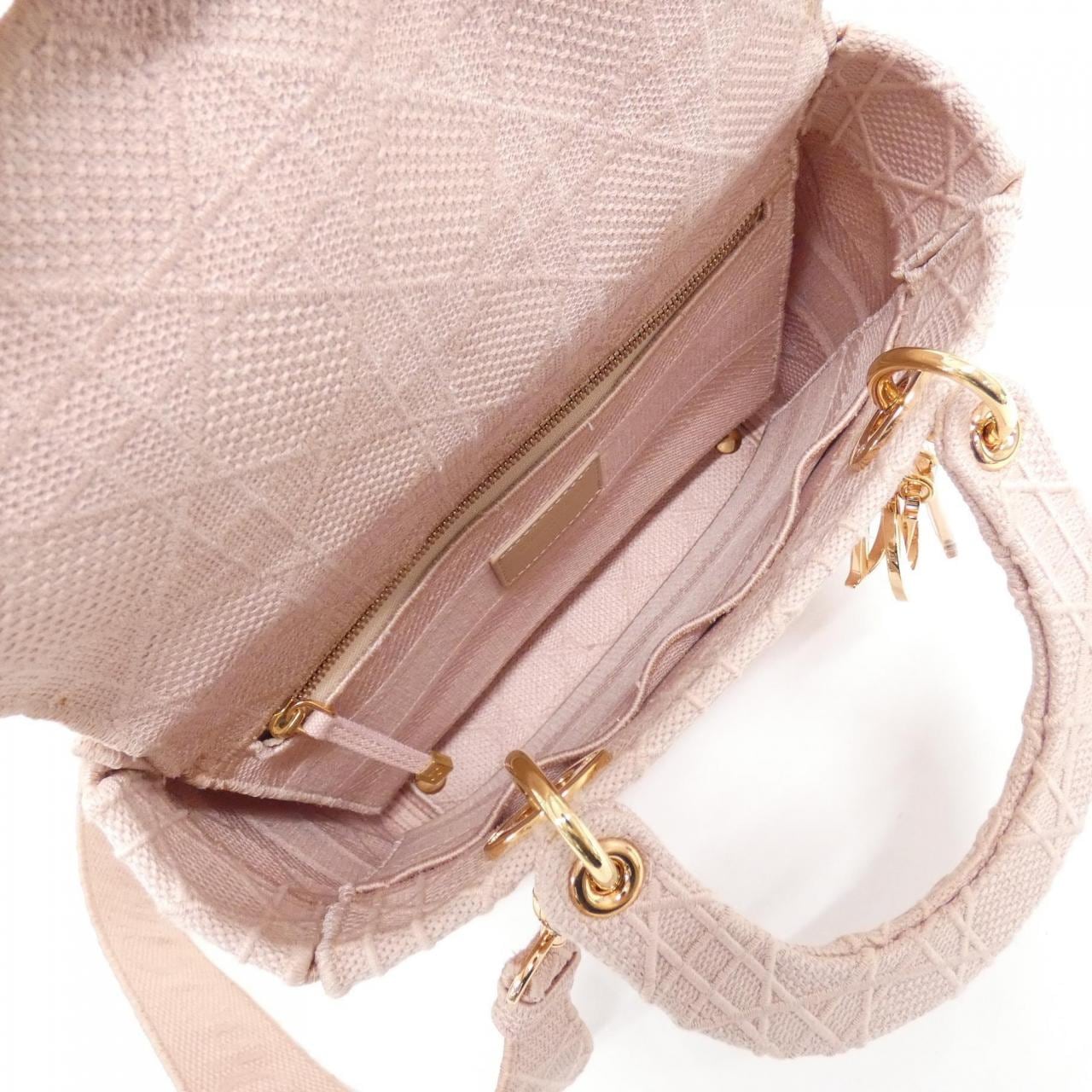 DIOR Lady Dior M0565JREY Bag Canvas Black Canvas - Thumbnail 7