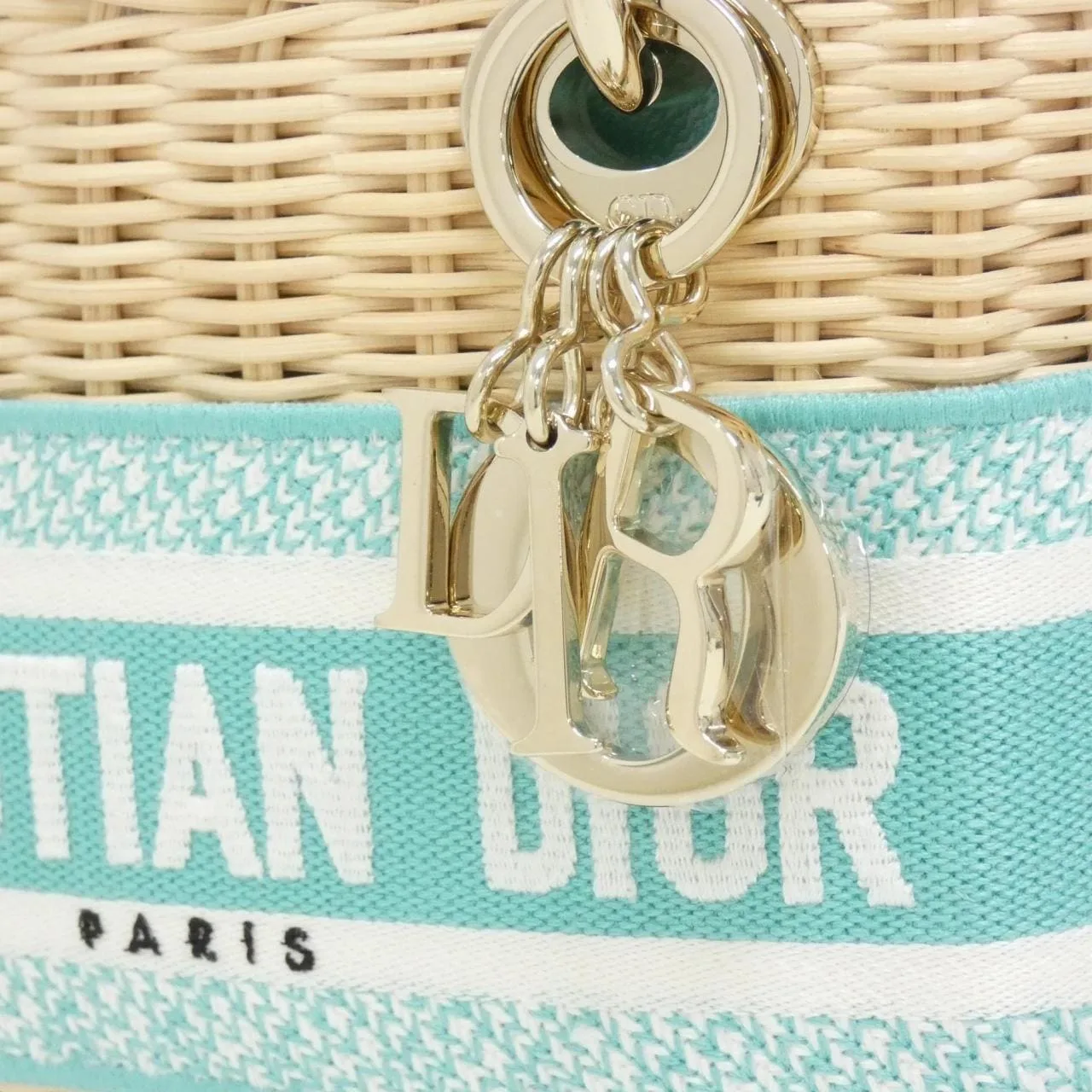 DIOR Lady Dior M05050IFI Handbag Canvas 黑色 帆布 中古品A - 縮圖 5