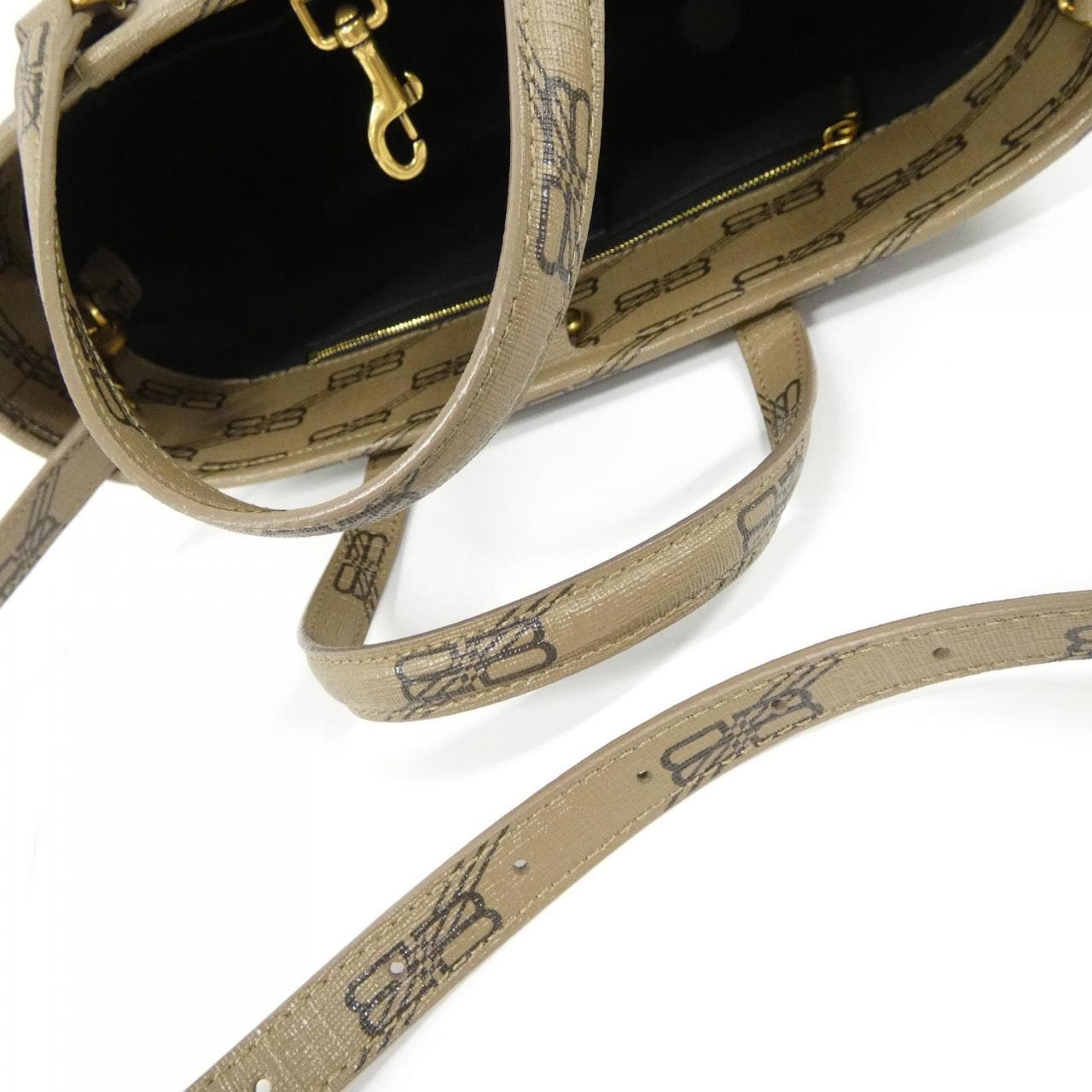 BALENCIAGA 702699 210DH Bag Canvas 黑色 帆布 中古品A - 縮圖 6