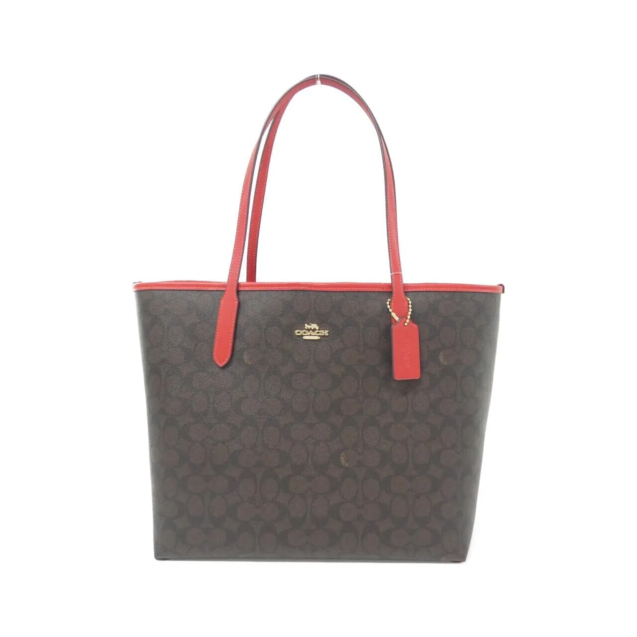 COACH CV976 Handbag Canvas Black