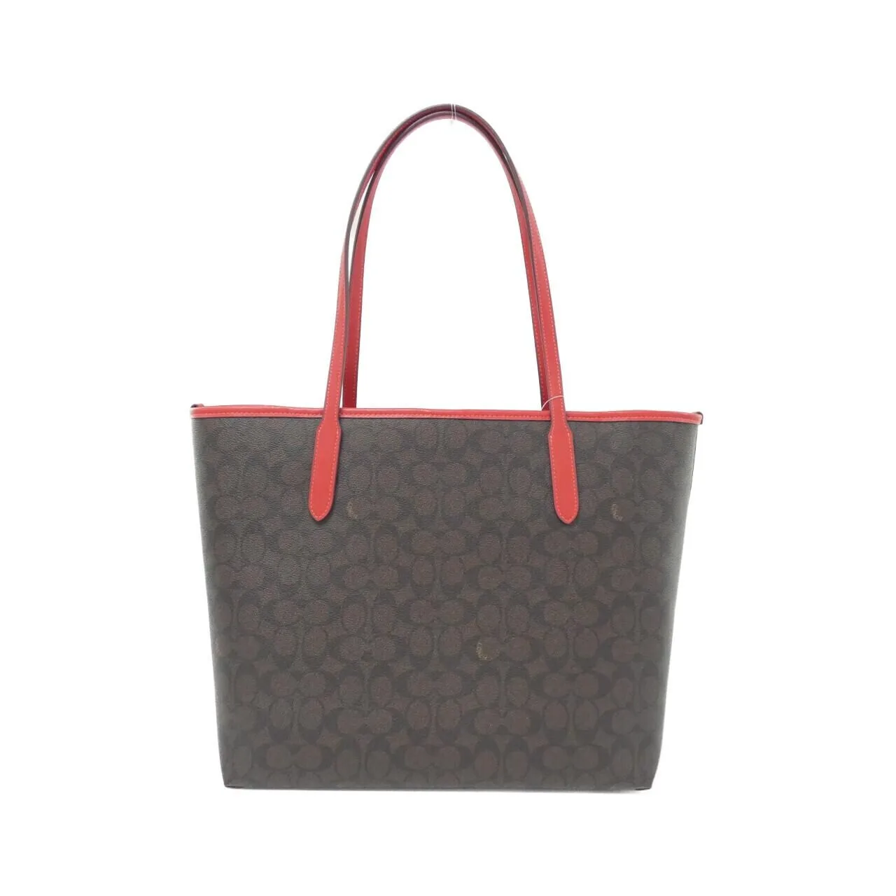 COACH CV976 Handbag Canvas Black Canvas - Thumbnail 2