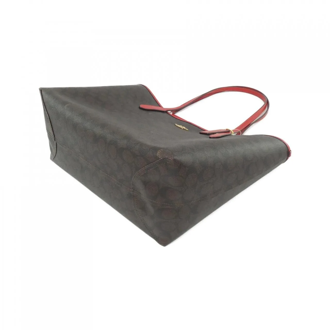 COACH CV976 Handbag Canvas Black Canvas - Thumbnail 3