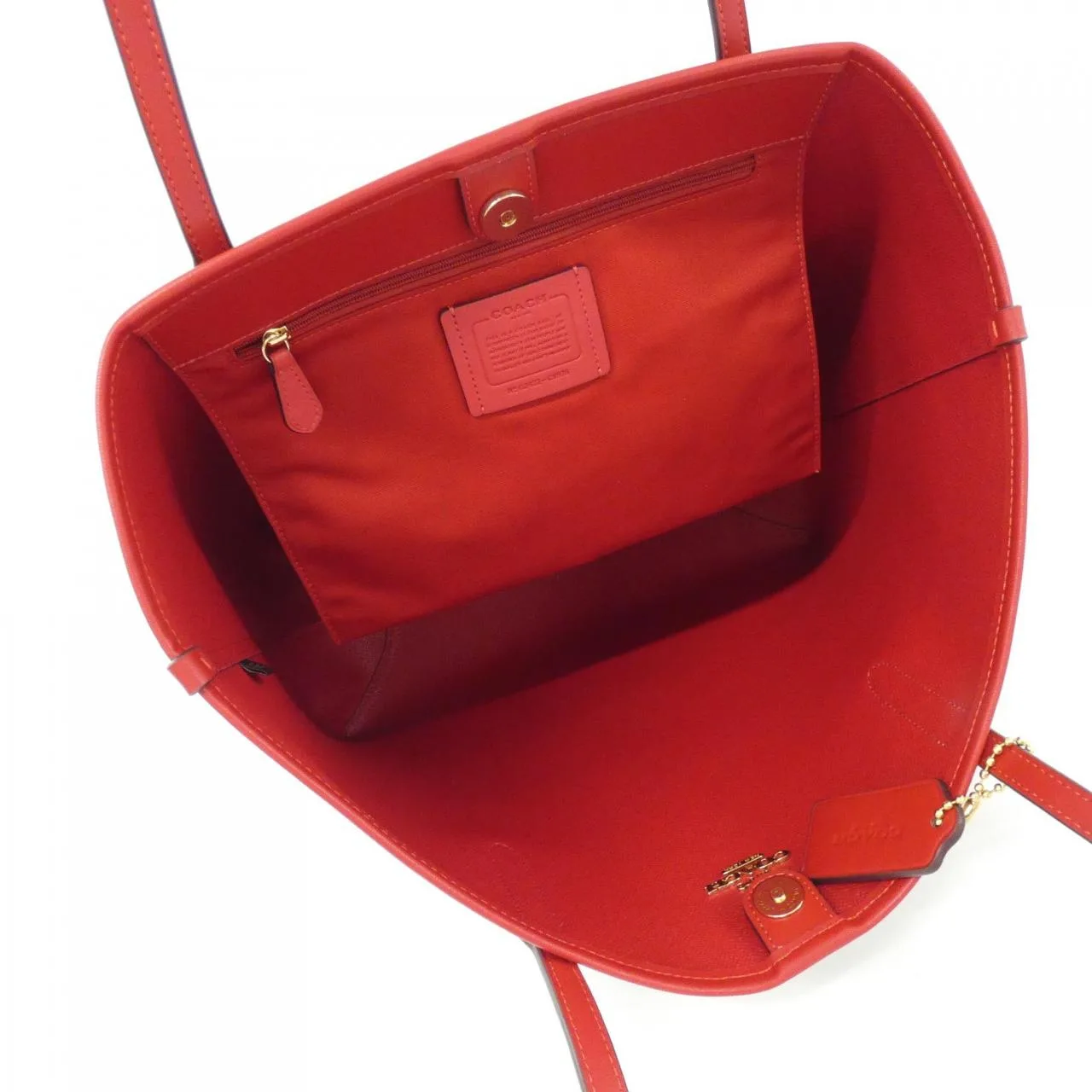 COACH CV976 Handbag Canvas Black Canvas - Thumbnail 6