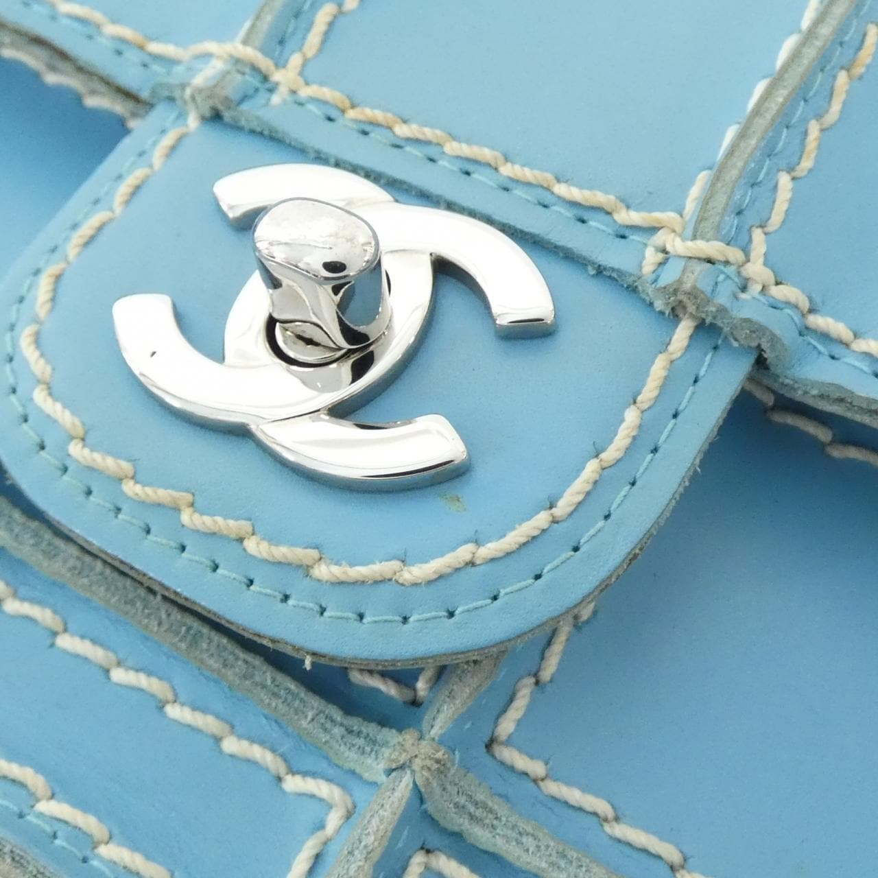 CHANEL 19150 Shoulder Bag 藍色 中古品A - 縮圖 5