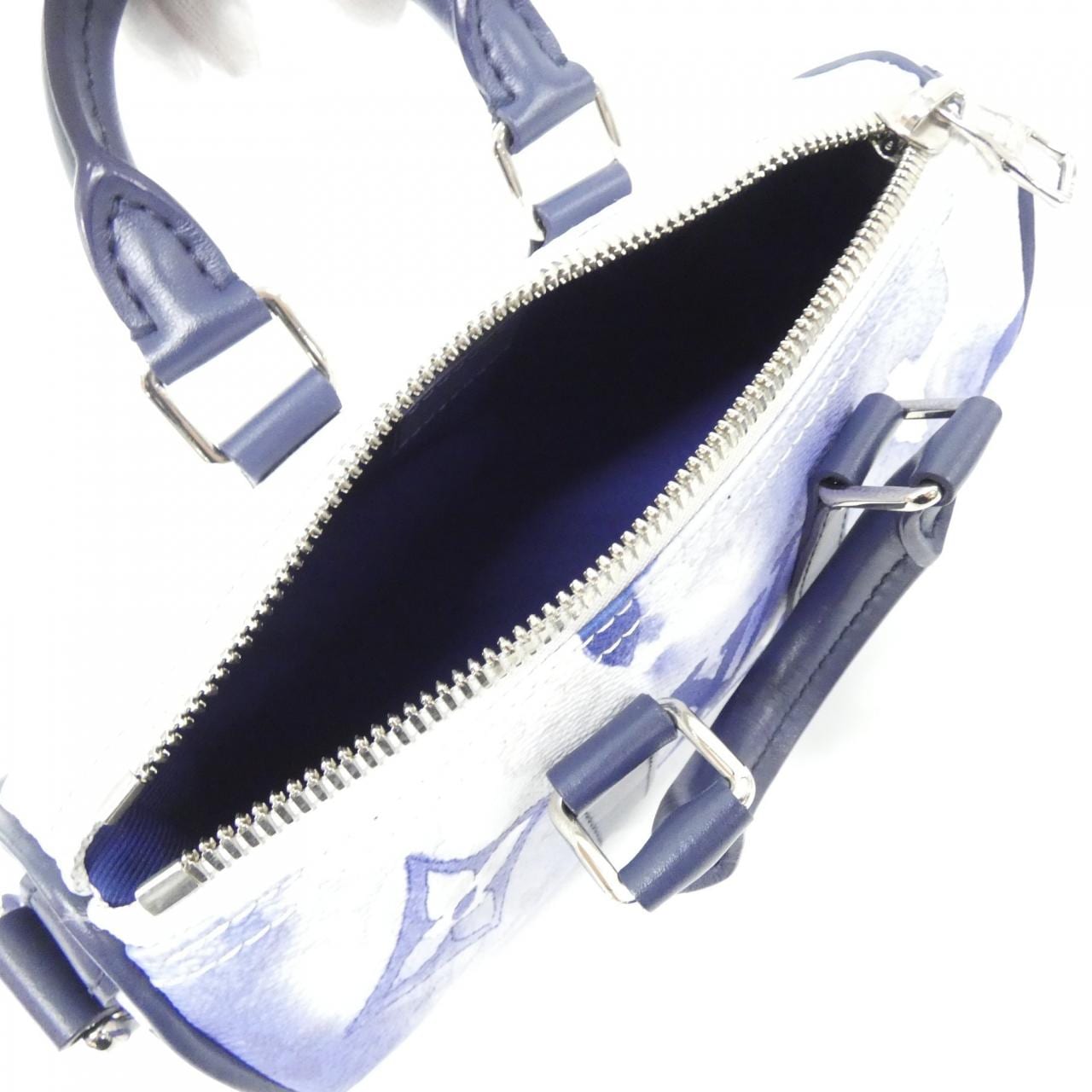 LOUIS VUITTON Keepall M45761 Boston Bag Monogram 藍色 Monogram 中古品A - 縮圖 5