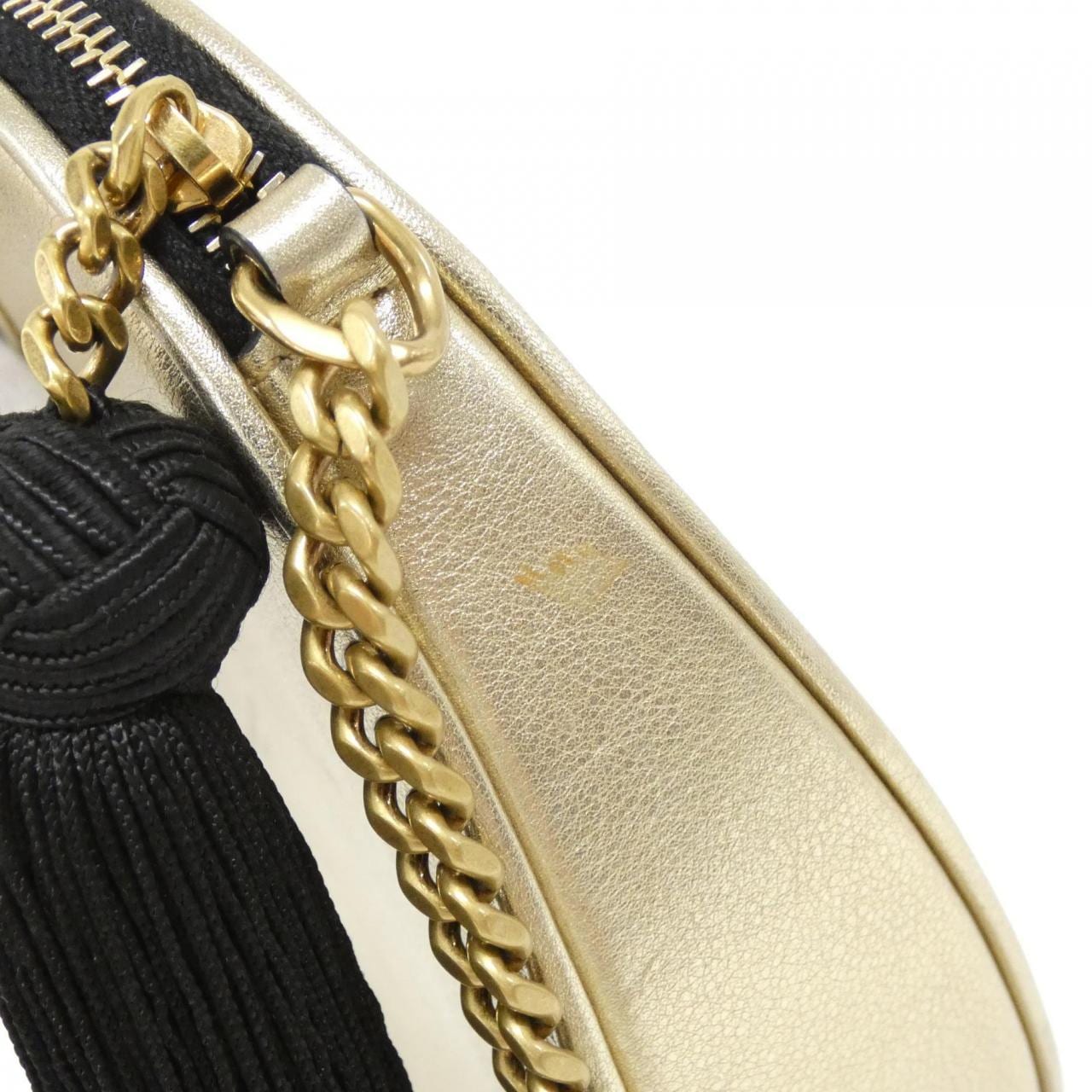 SAINT LAURENT 540694 Shoulder Bag Leather 金色 皮革 中古品A - 縮圖 7