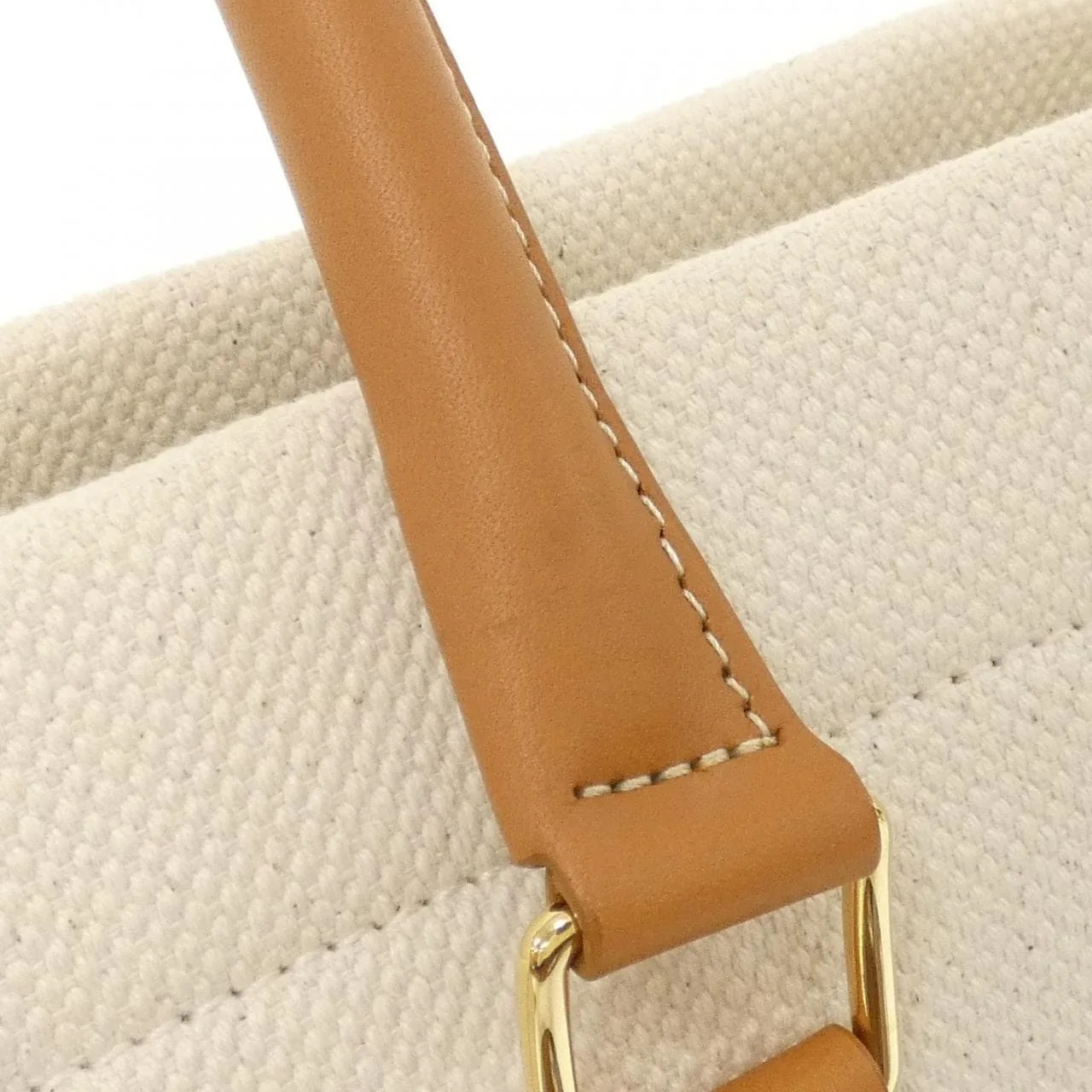 CELINE Cabas 192162BNZ Handbag Canvas 黑色 帆布 中古品A - 縮圖 8