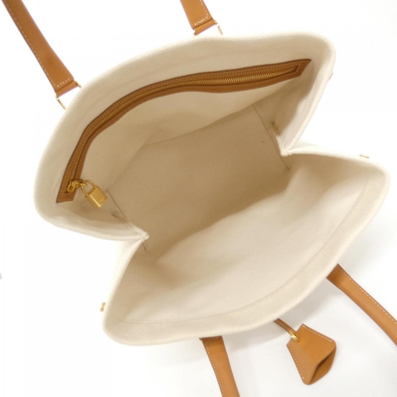 CELINE Cabas 192162BNZ Bag Canvas 黑色 帆布 中古品A - 縮圖 9