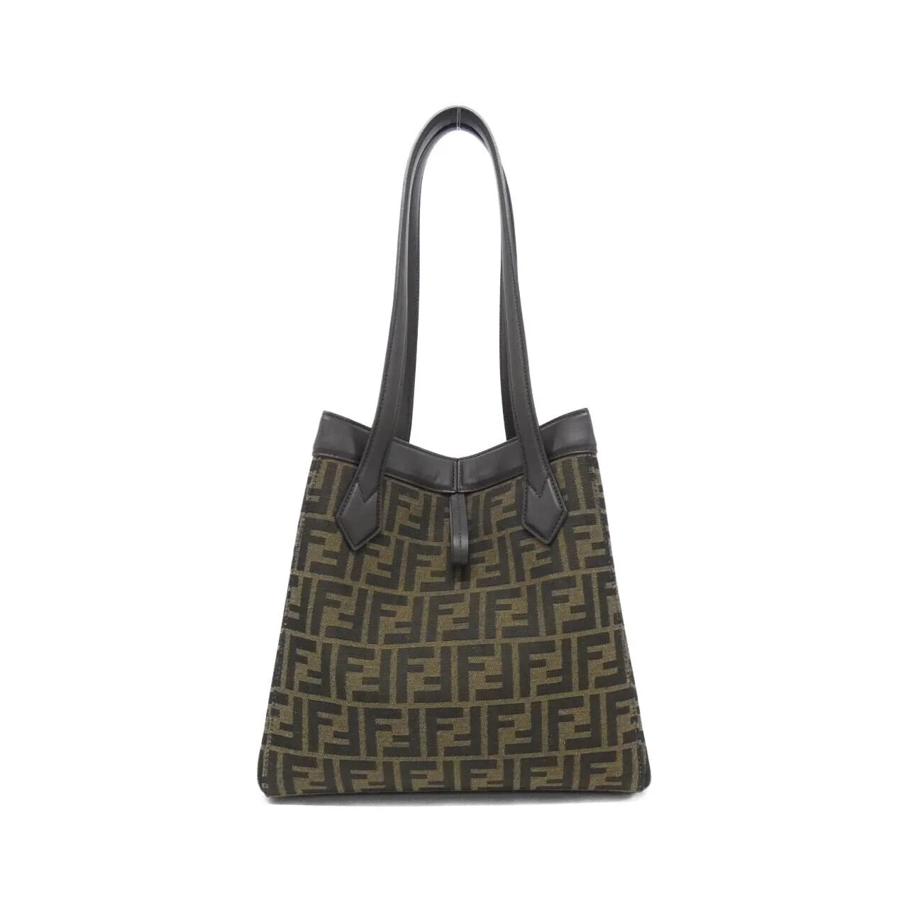 FENDI Sunshine Shopper 8BH414 AFPM Shoulder Canvas 黑色 帆布 中古品A - 縮圖 2