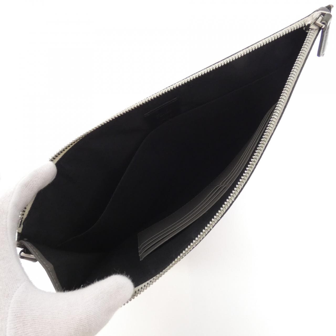 FENDI 7N0110 AJF8 Clutch Canvas Black Canvas - Thumbnail 7