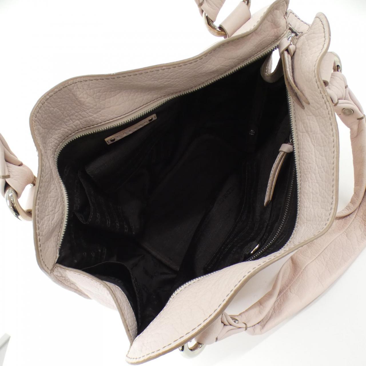 CELINE Shoulder Bag Leather 黑色 皮革 中古品A - 縮圖 9