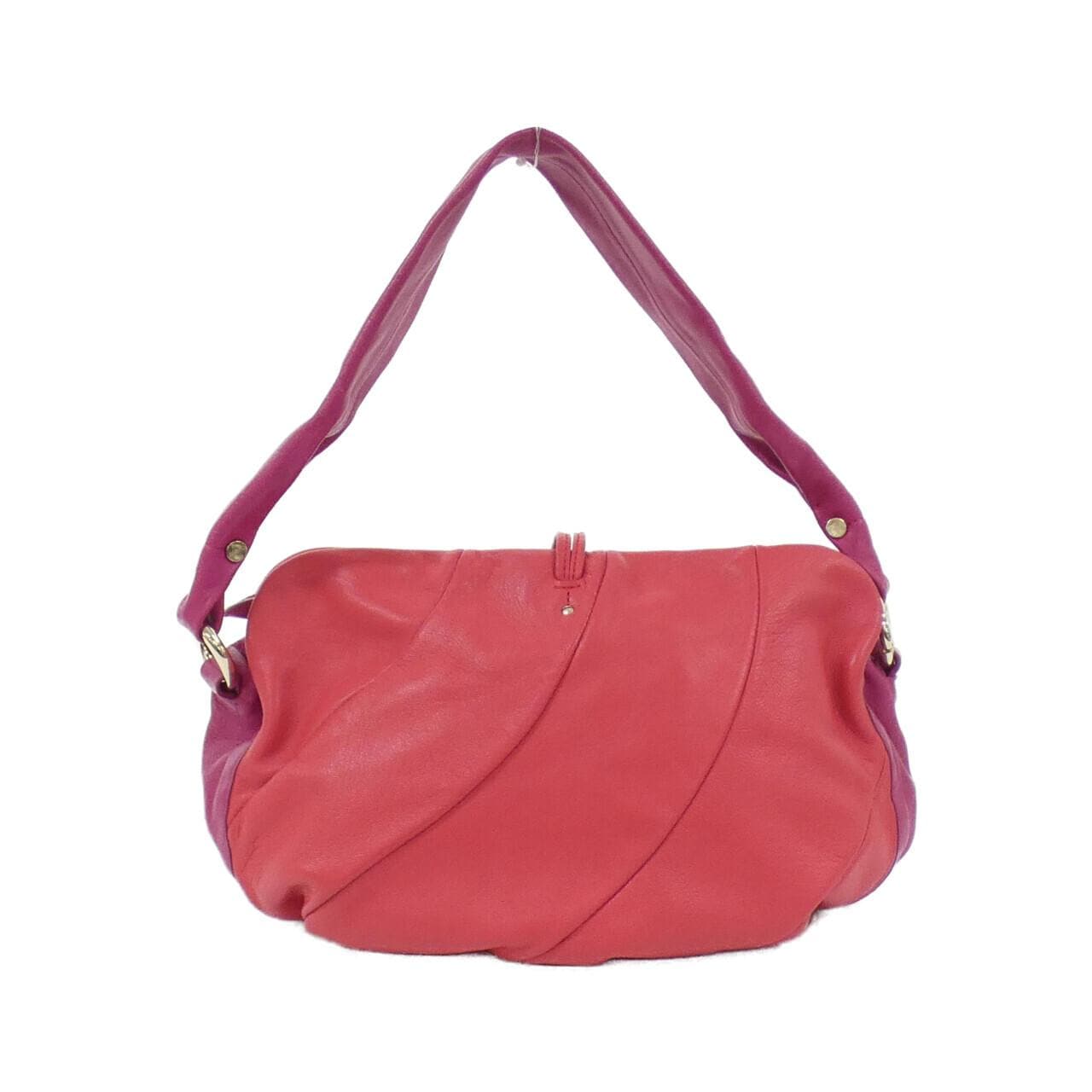 CELINE Shoulder Bag Leather 黑色 皮革 中古品A - 縮圖 2