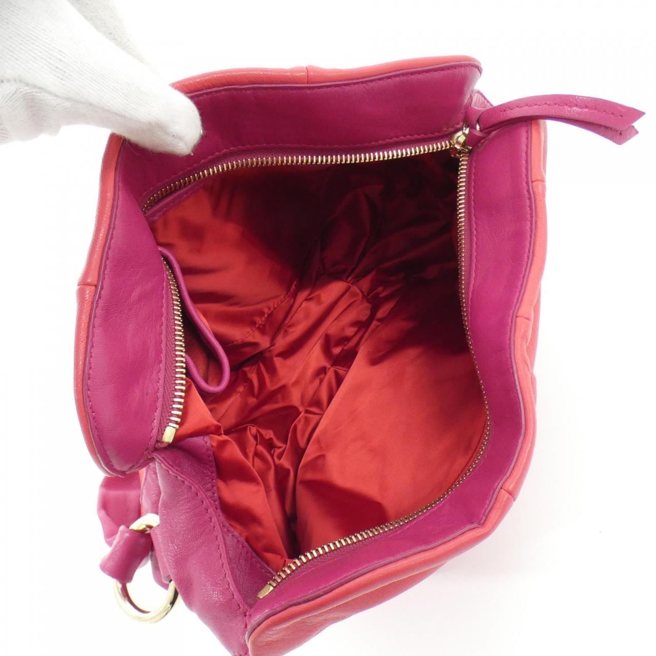 CELINE Shoulder Bag Leather 黑色 皮革 中古品A - 縮圖 9