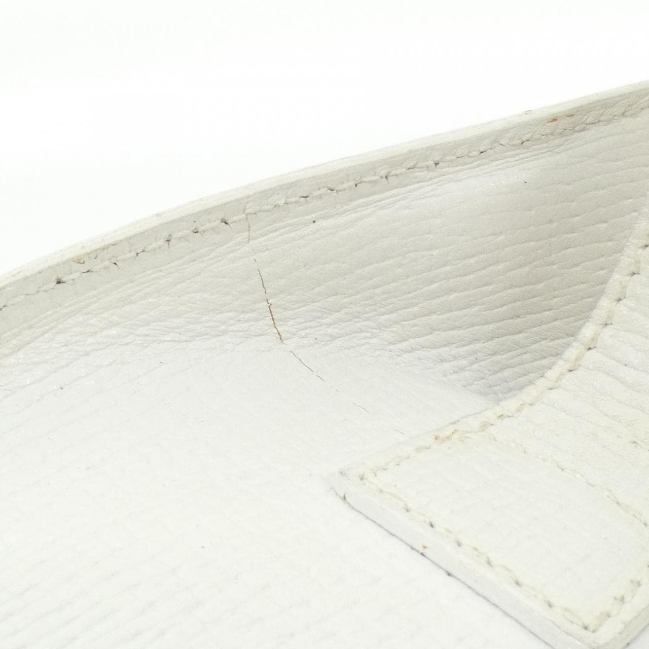 LOEWE Shoulder Bag Leather 白色 皮革 中古品B - 縮圖 5