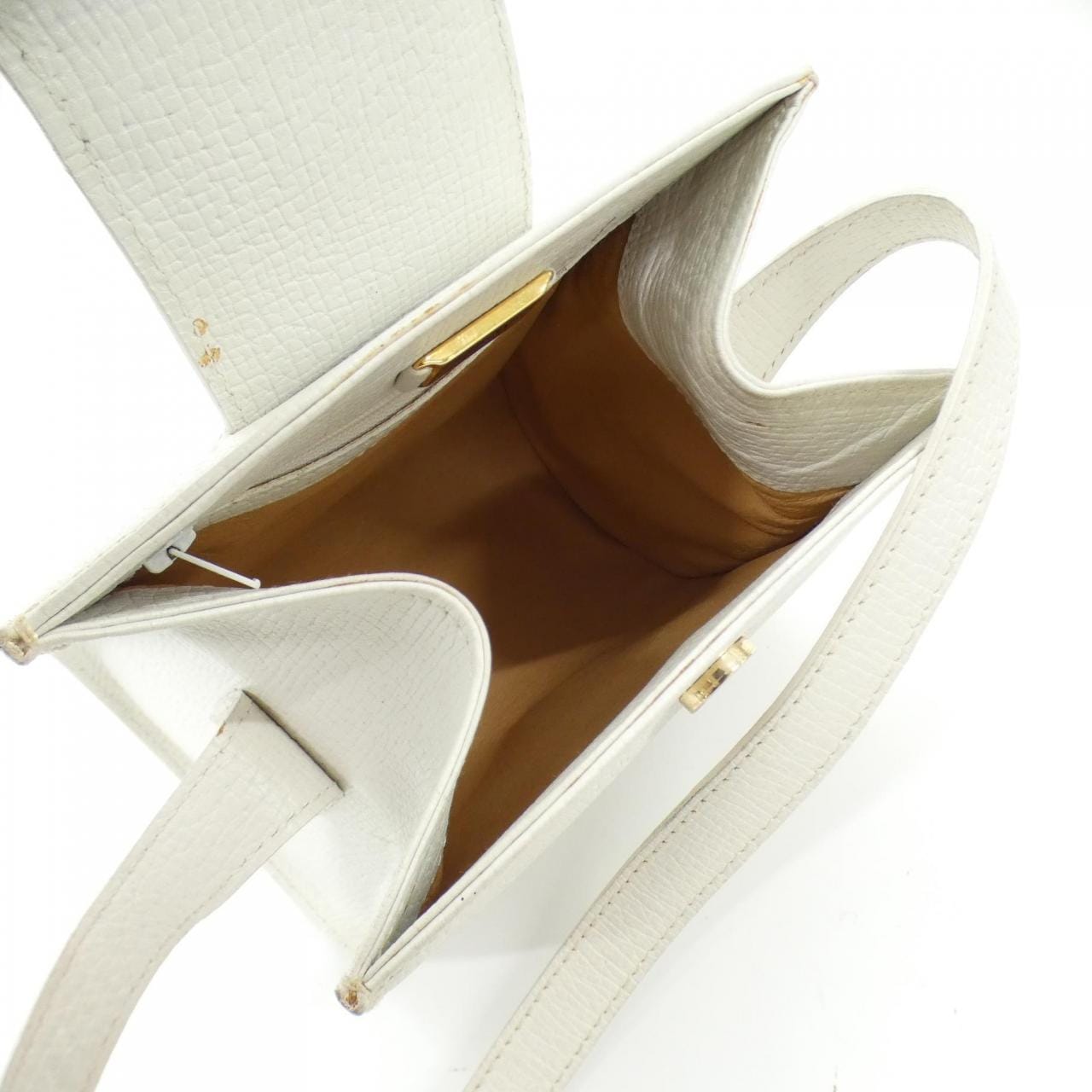 LOEWE Shoulder Bag Leather 白色 皮革 中古品B - 縮圖 9