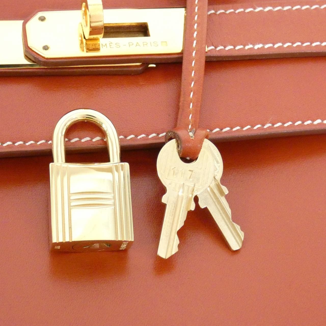 HERMES HERMÈS Kelly 001858CC Bag Box Calf Black Box Calf Leather - Thumbnail 7