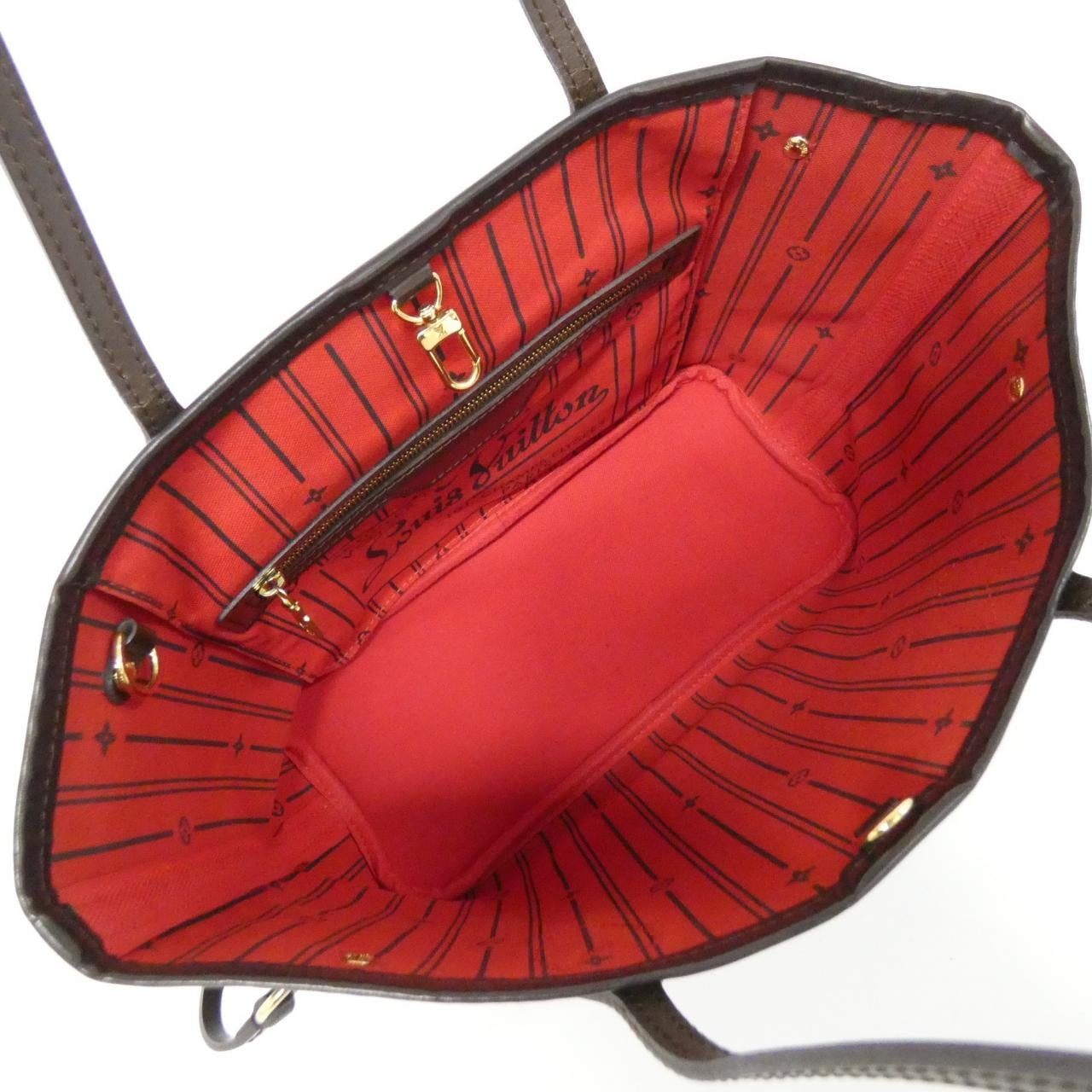 LOUIS VUITTON Neverfull N51109 Bag Damier 黑色 Damier 中古品A - 縮圖 9