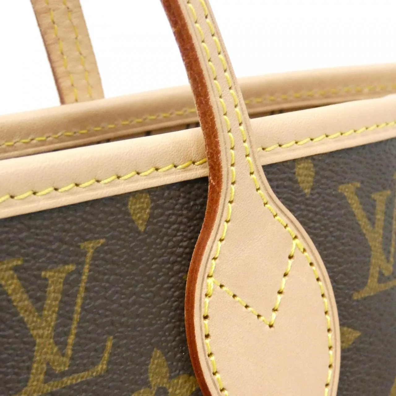 LOUIS VUITTON Neverfull M46975 Tote Monogram 米色 Monogram 中古品A - 縮圖 3