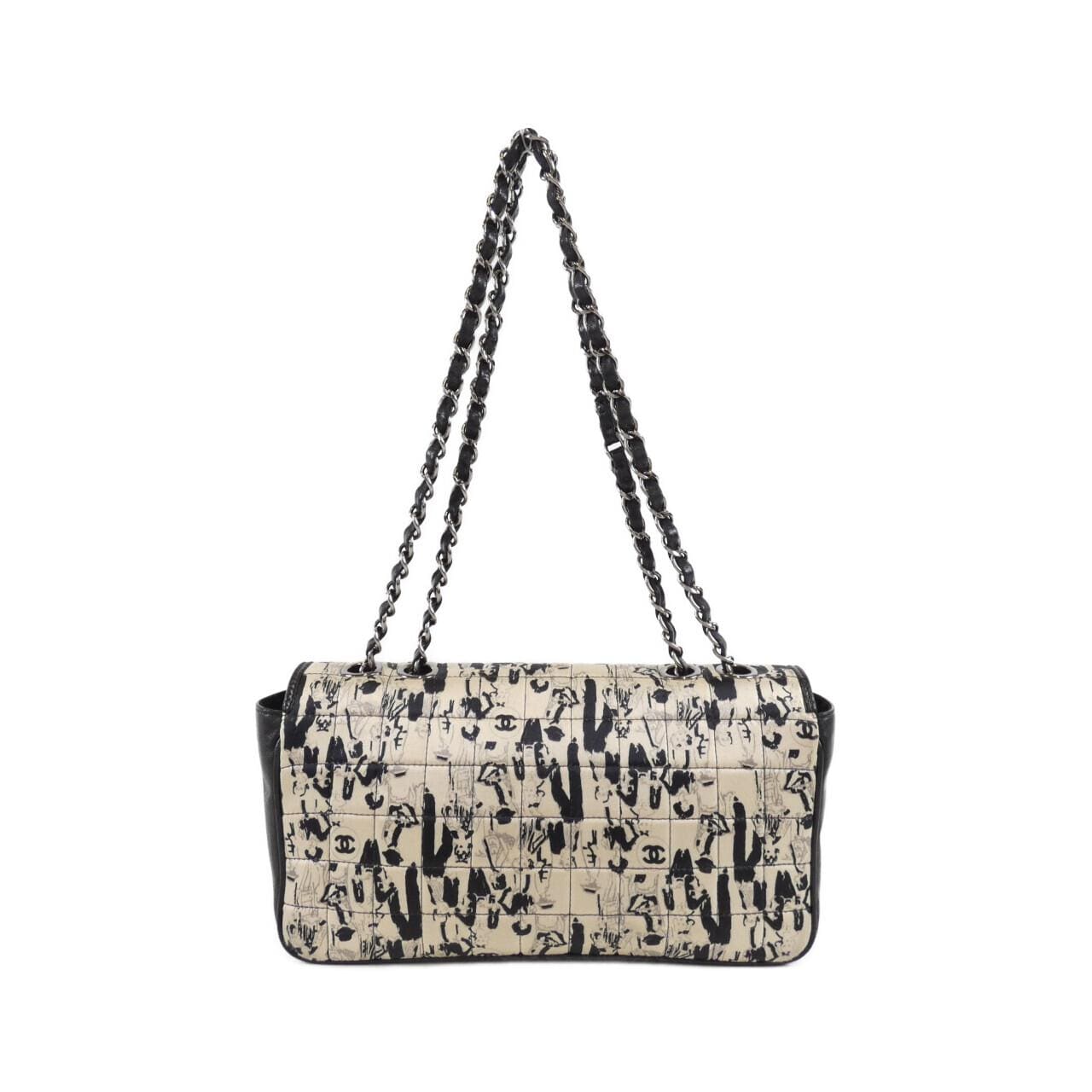 CHANEL 22105 Shoulder Bag Satin 黑色 緞面 中古品B - 縮圖 2