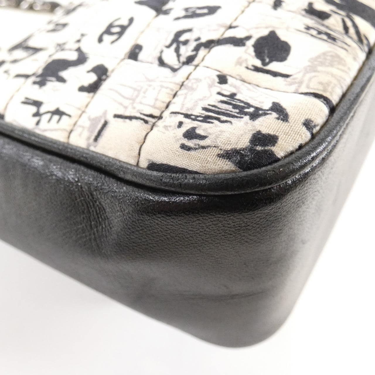 CHANEL 22105 Shoulder Bag Satin 黑色 緞面 中古品B - 縮圖 3