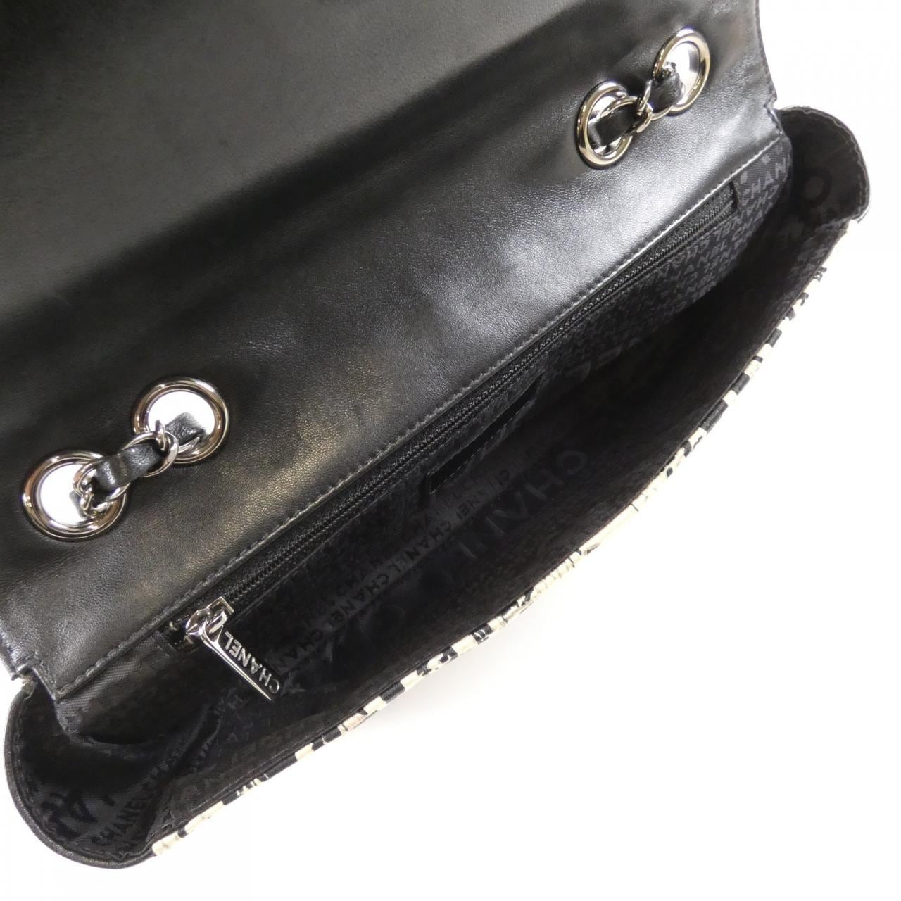 CHANEL 22105 Shoulder Bag Satin 黑色 緞面 中古品B - 縮圖 6