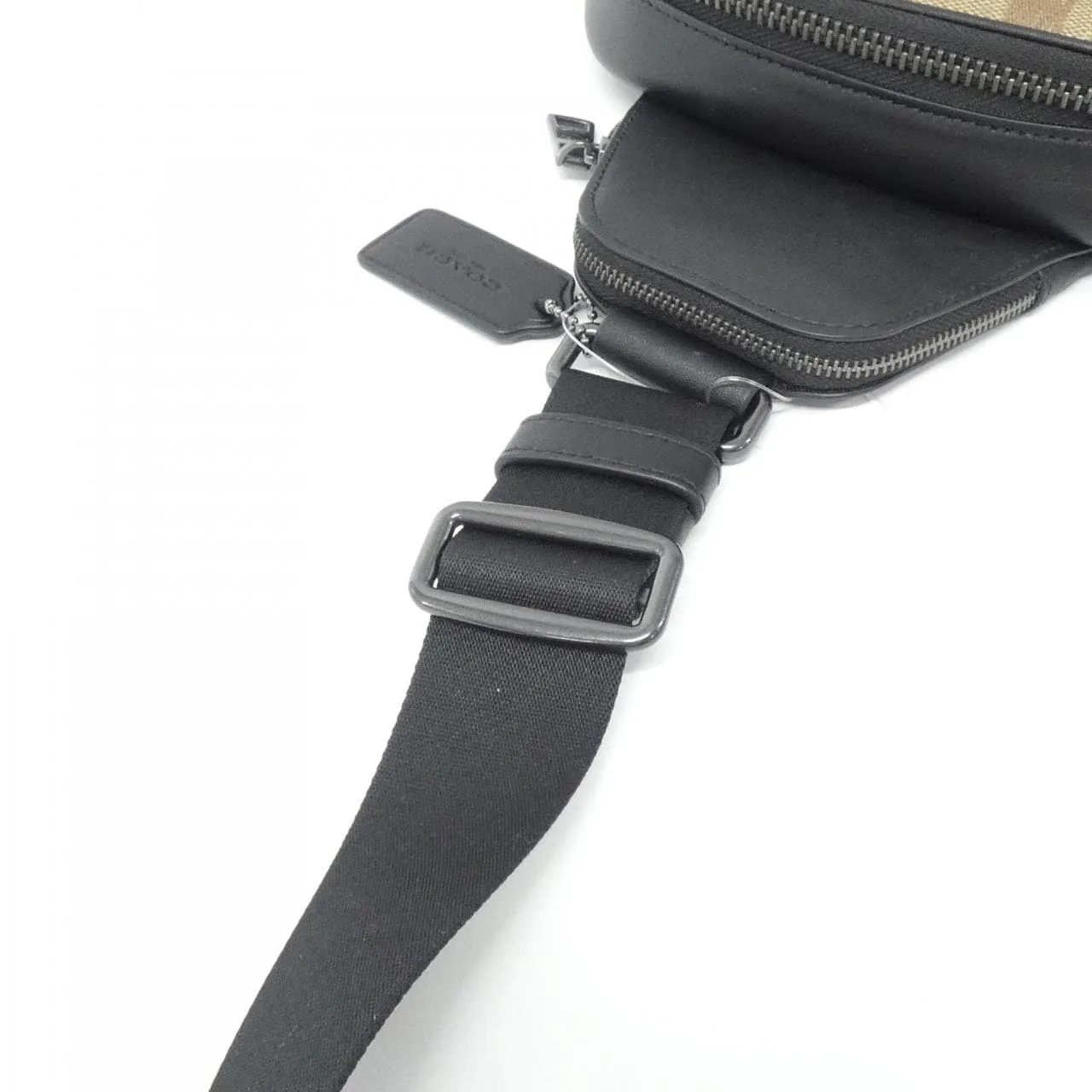 COACH CO910 Handbag Canvas Black Canvas New - Thumbnail 5