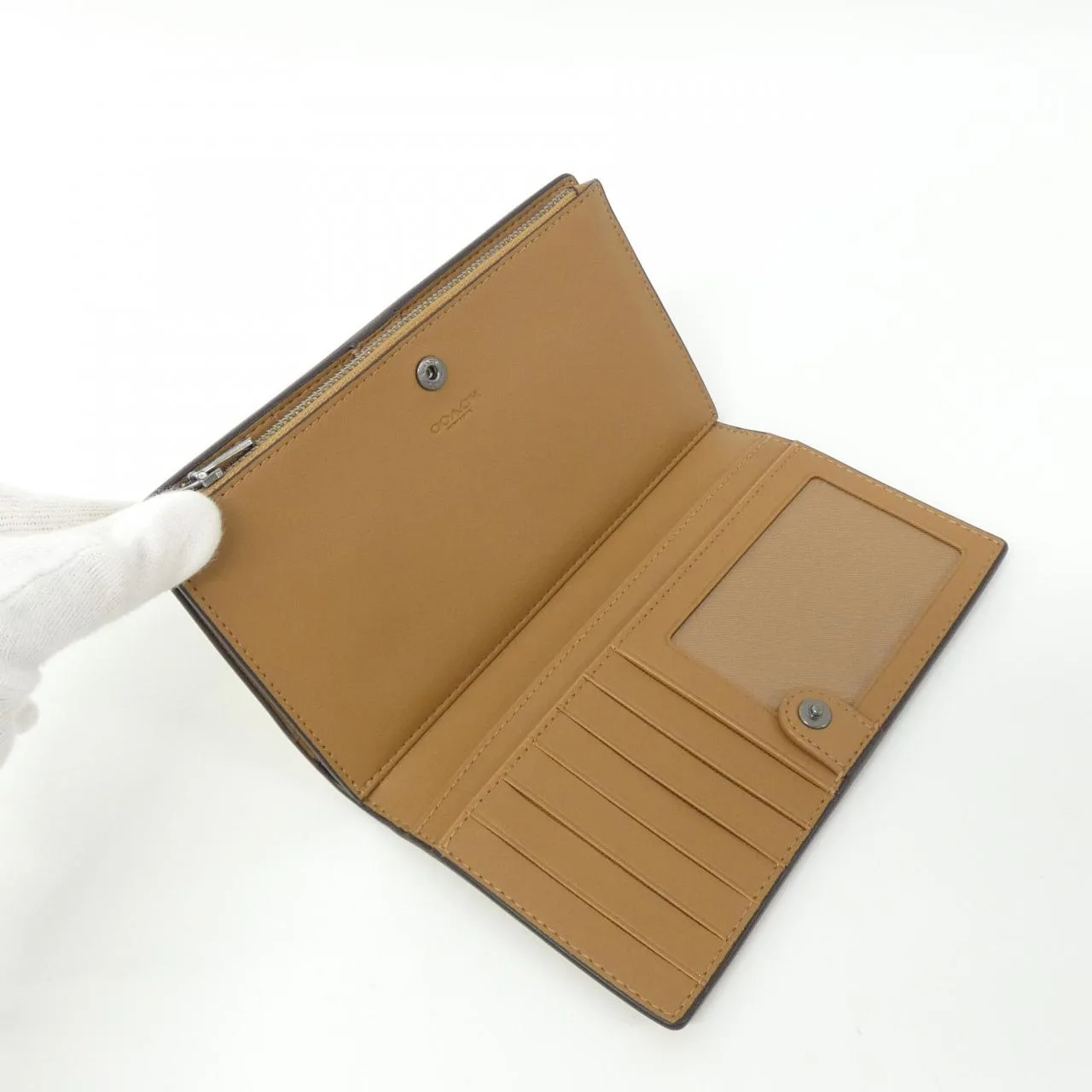 COACH C8329 Wallet Leather 黑色 皮革 新品 - 縮圖 4