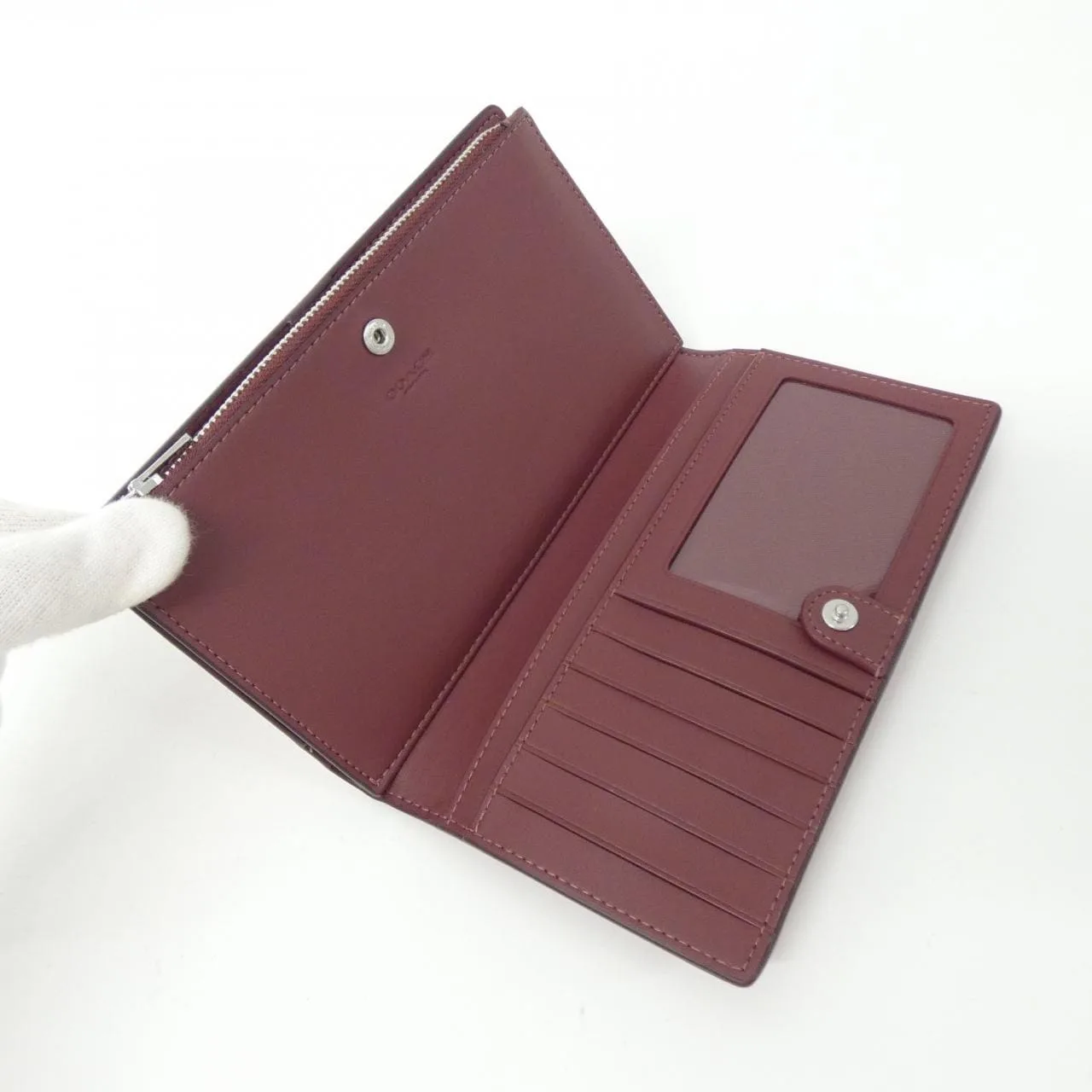 COACH C8329 Wallet Leather 黑色 皮革 新品 - 縮圖 4