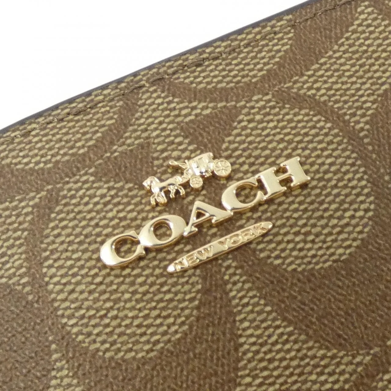 COACH C8714 Wallet Canvas Black Canvas New - Thumbnail 3