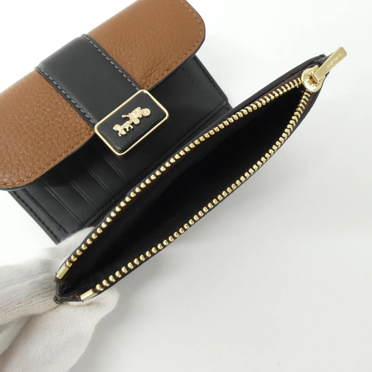 COACH CC060 Wallet Canvas Black Canvas New - Thumbnail 5