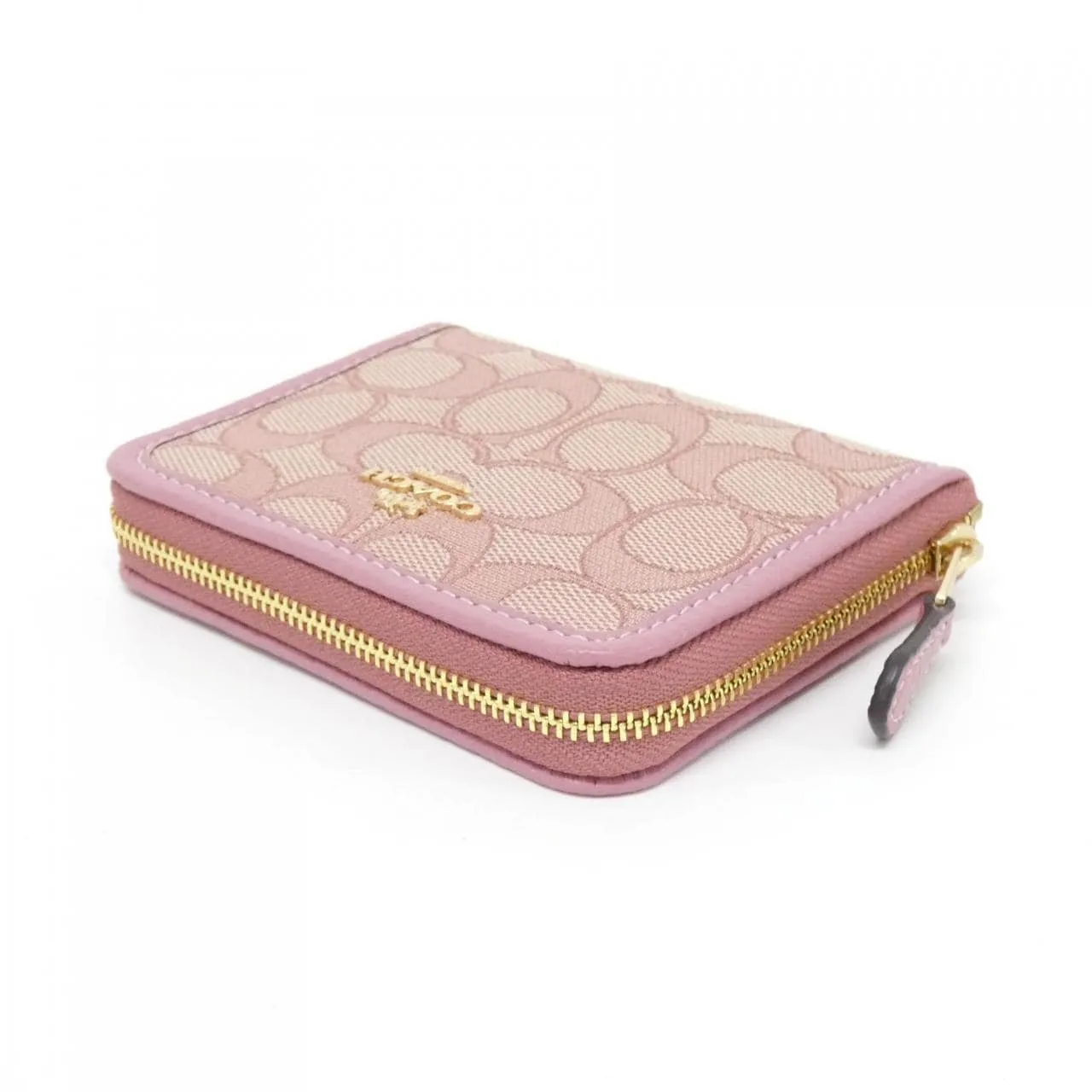 COACH CH389 Coin Case Canvas Black Canvas New - Thumbnail 3