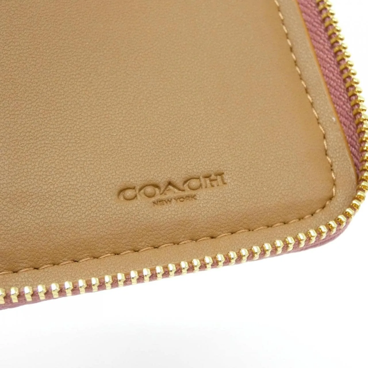 COACH CH389 Coin Case Canvas Black Canvas New - Thumbnail 6