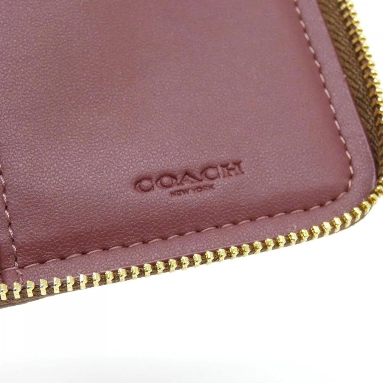 COACH CH389 Coin Case Canvas Black Canvas New - Thumbnail 6