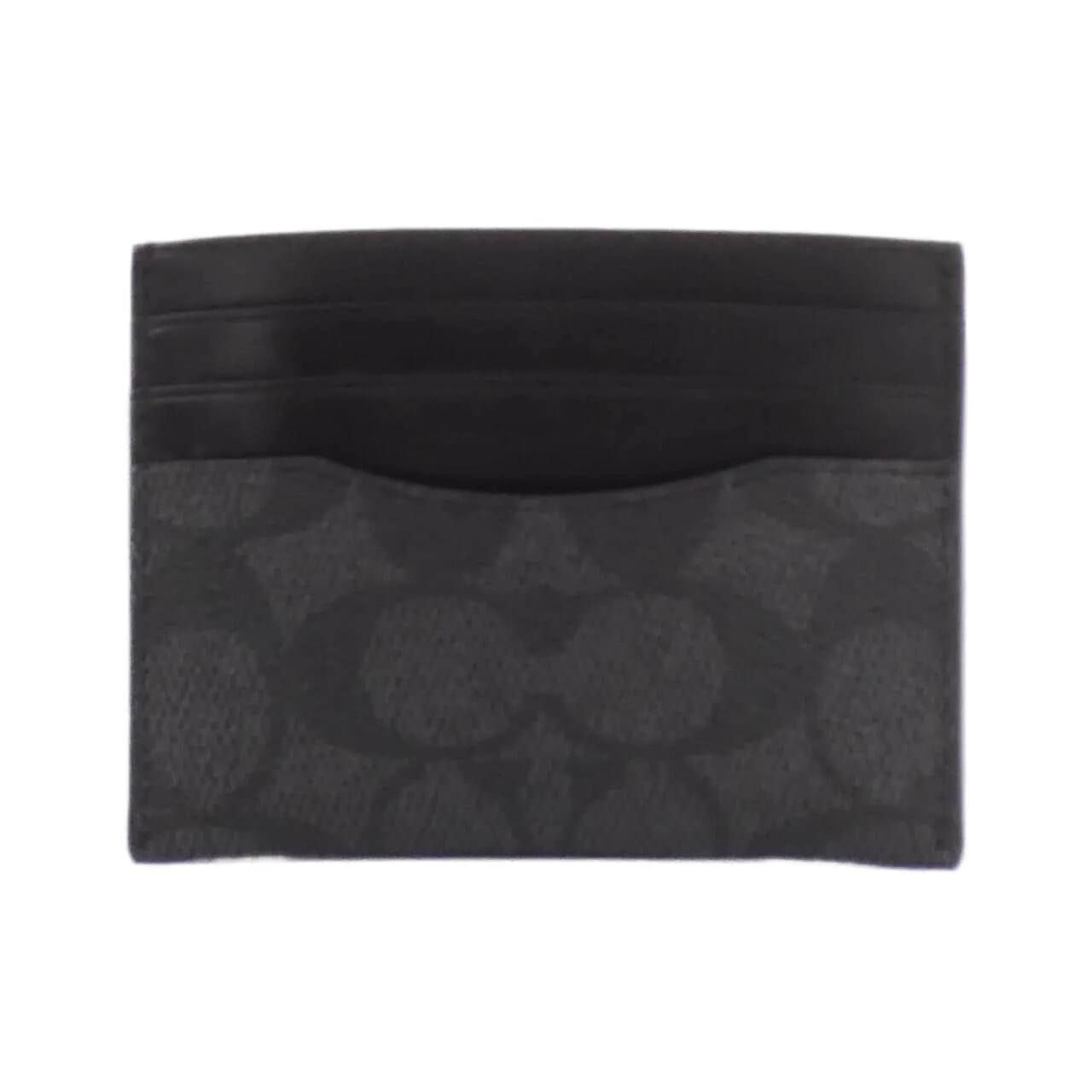 COACH CW366 Card Case Canvas Black