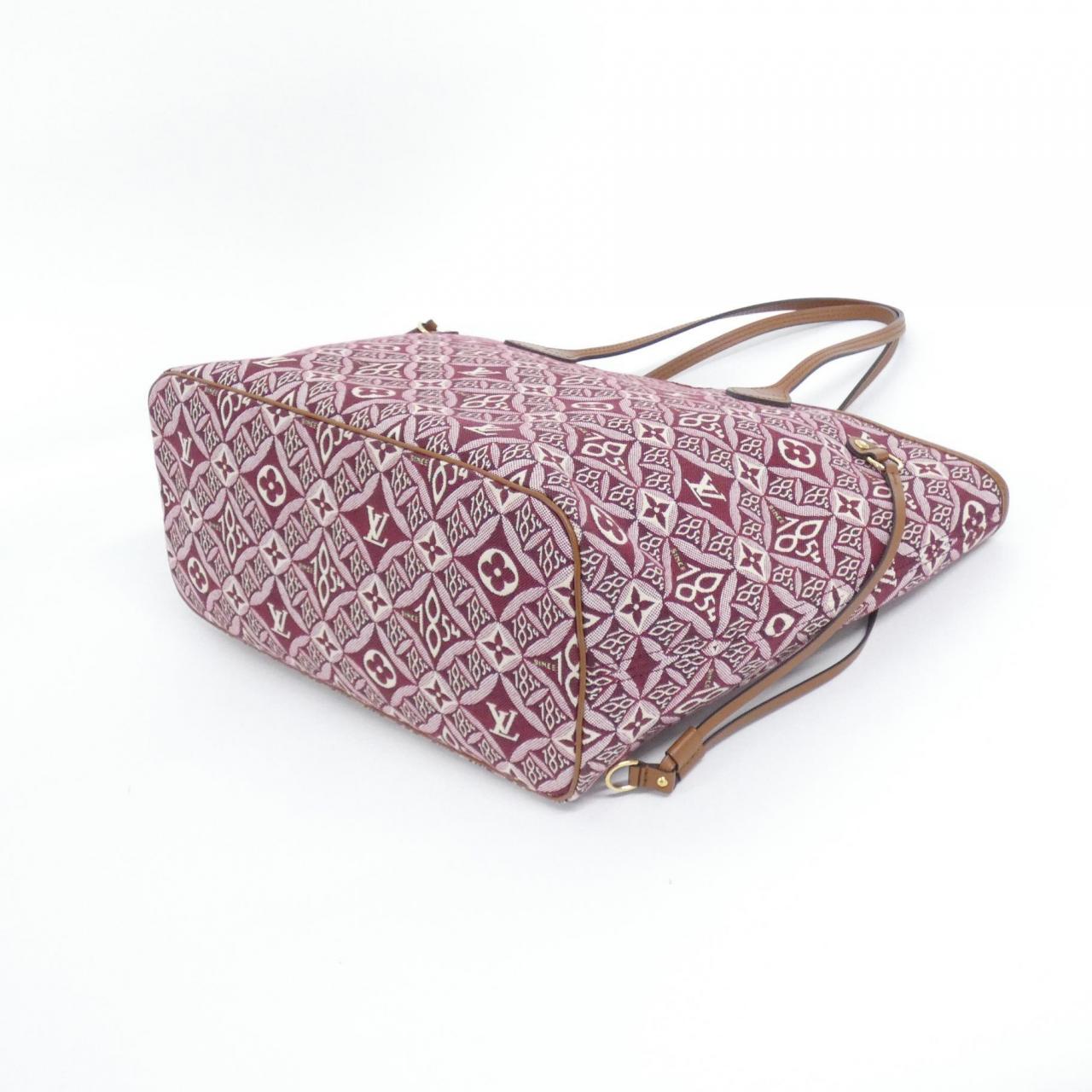 LOUIS VUITTON Neverfull M57273 Bag 酒紅色 中古品A - 縮圖 2