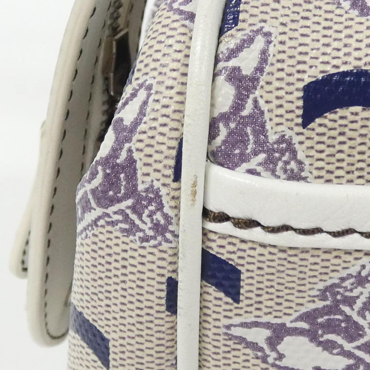 CELINE Boston Bag Canvas Silver Canvas Rank B - Thumbnail 5