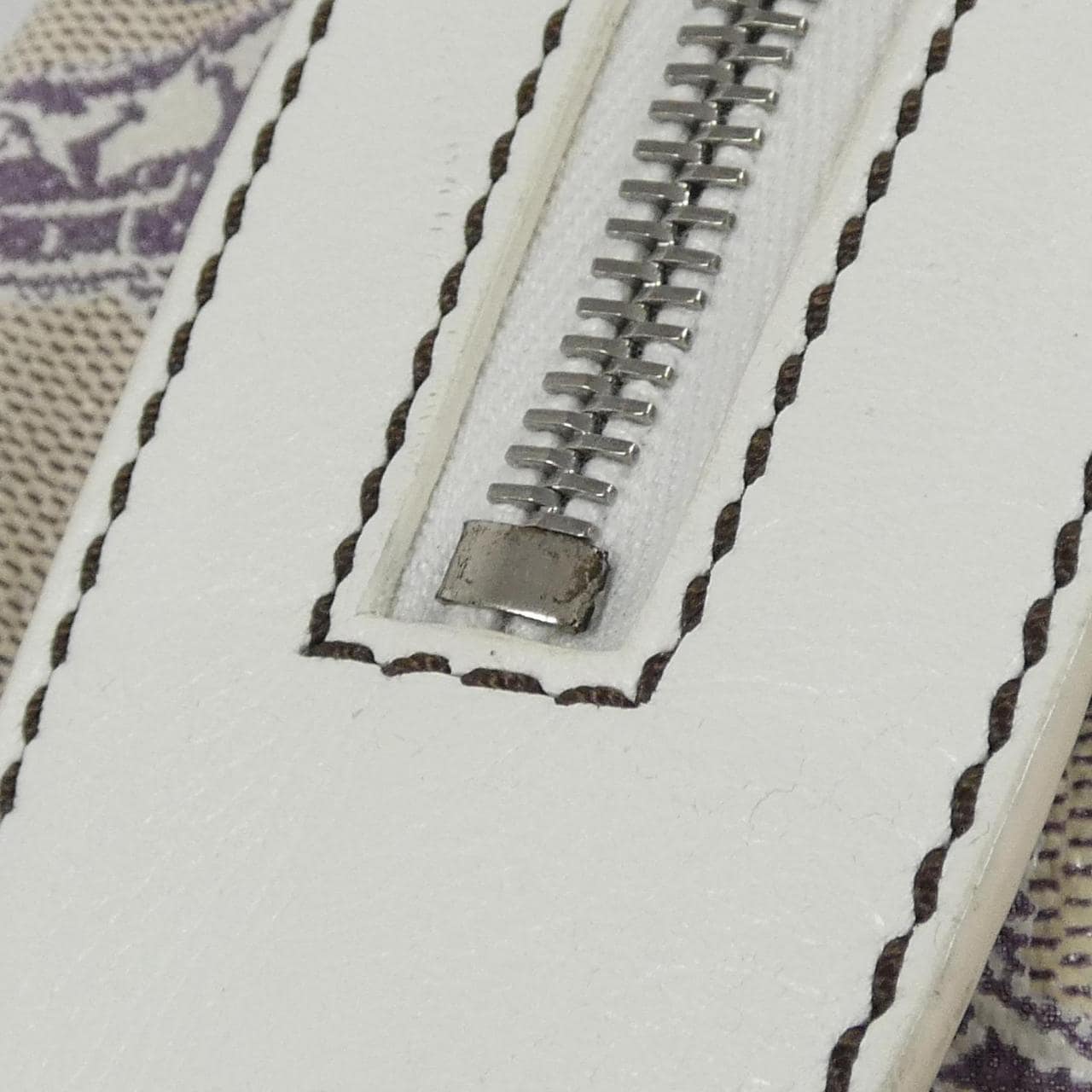 CELINE Boston Bag Canvas Silver Canvas Rank B - Thumbnail 6