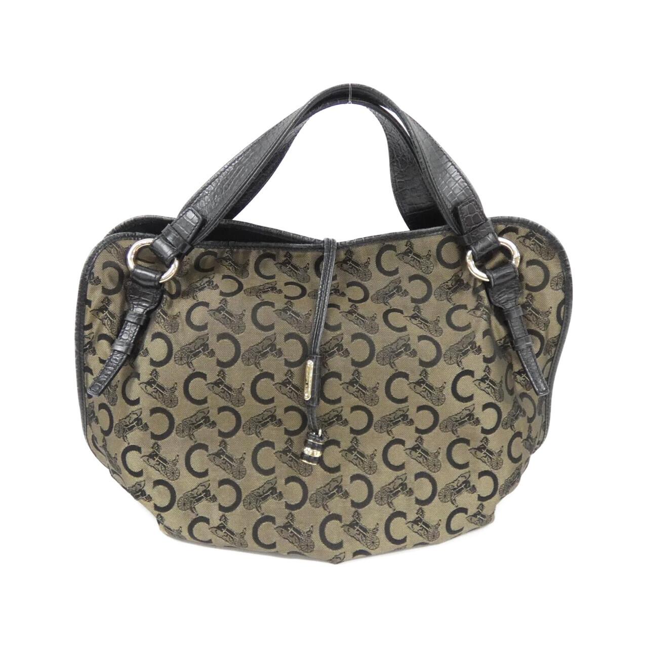 CELINE Shoulder Bag Canvas Black