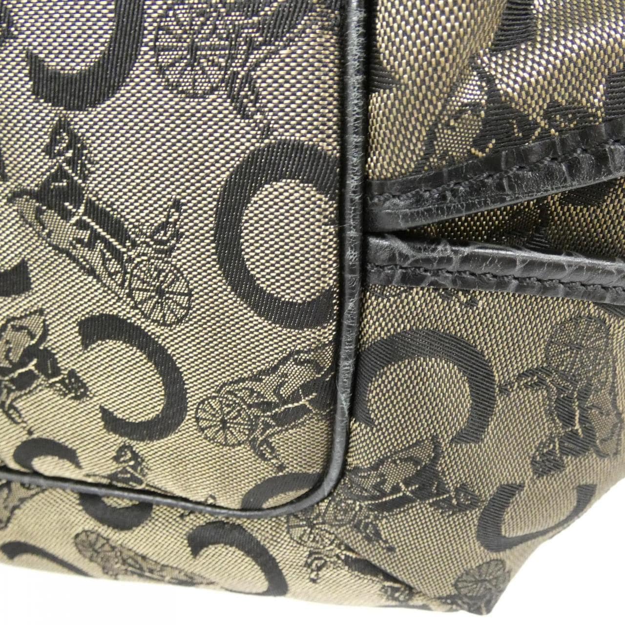 CELINE Shoulder Bag Canvas 黑色 帆布 中古品B - 縮圖 3