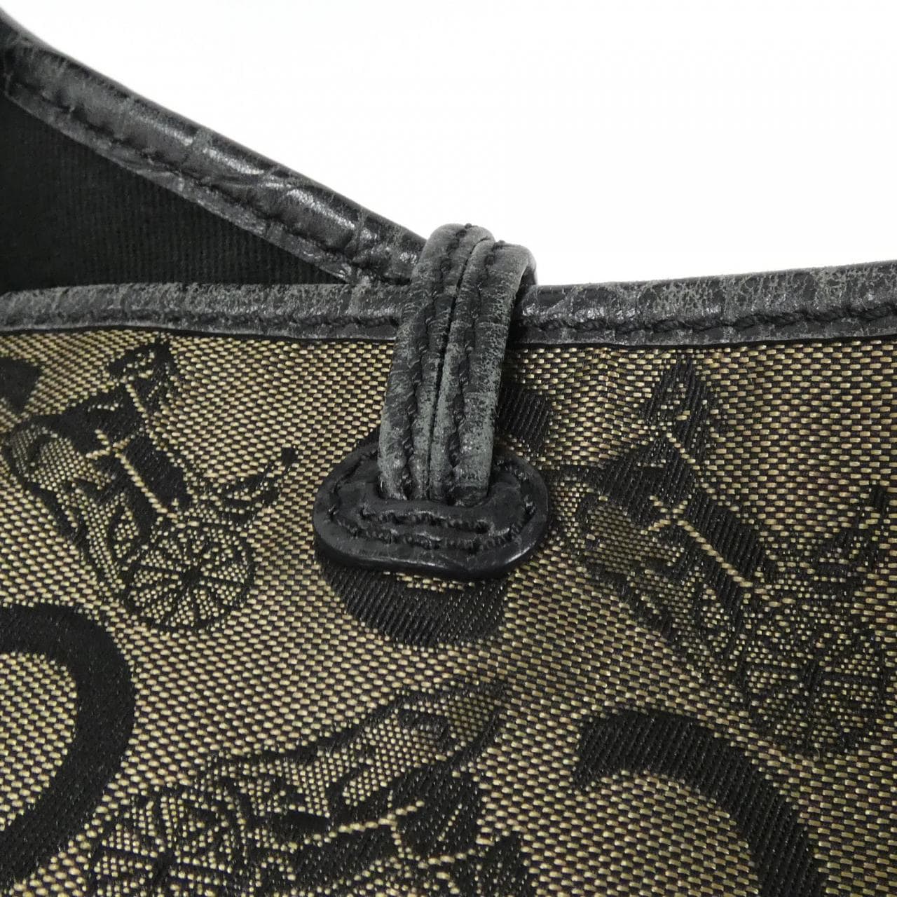 CELINE Shoulder Bag Canvas 黑色 帆布 中古品B - 縮圖 7