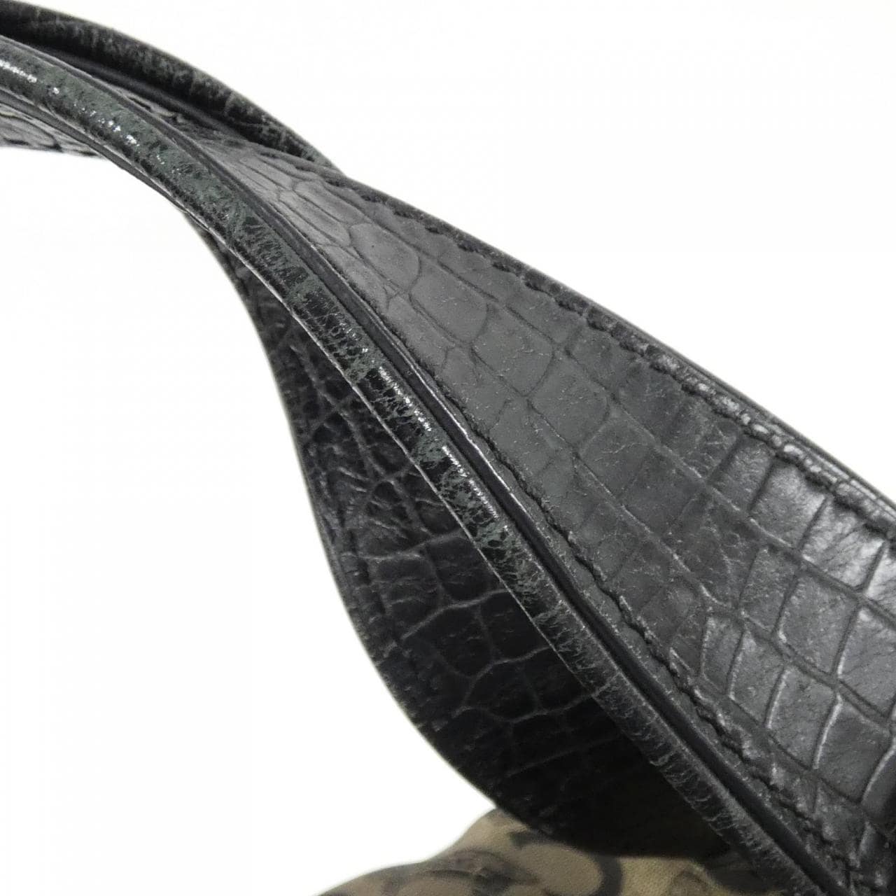 CELINE Shoulder Bag Canvas 黑色 帆布 中古品B - 縮圖 8