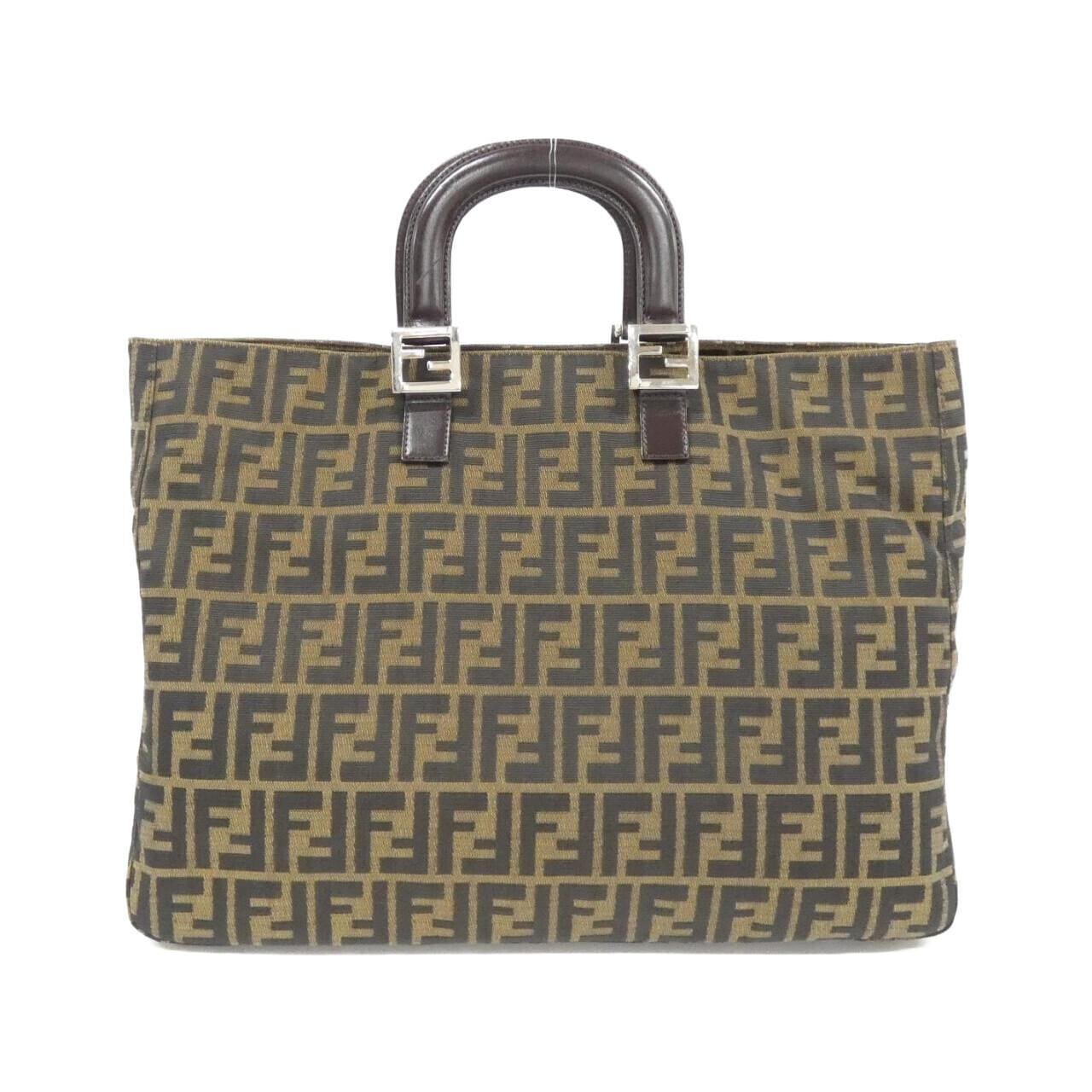 FENDI 26329 Handbag Canvas Black