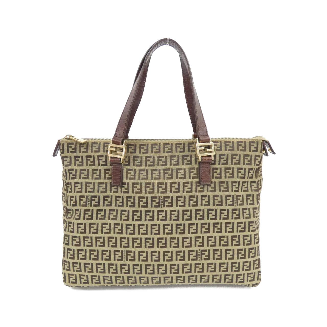 FENDI Sunshine Shopper 8BH138 TN9 Handbag Canvas Black