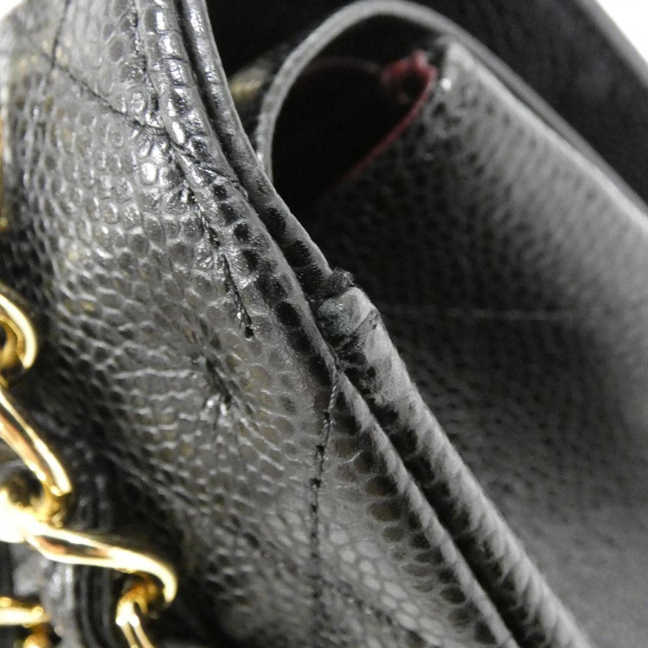 CHANEL 58600 Shoulder Grained Calfskin Black Grained Calfskin - Thumbnail 7