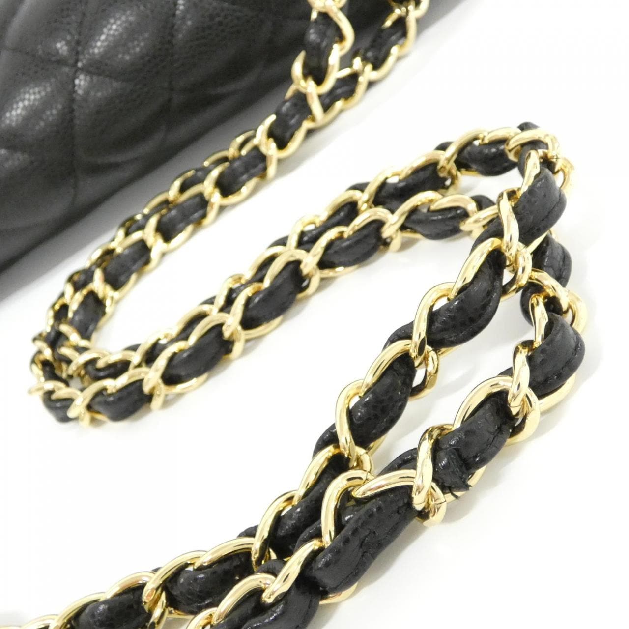 CHANEL 58600 Shoulder Grained Calfskin Black Grained Calfskin - Thumbnail 8