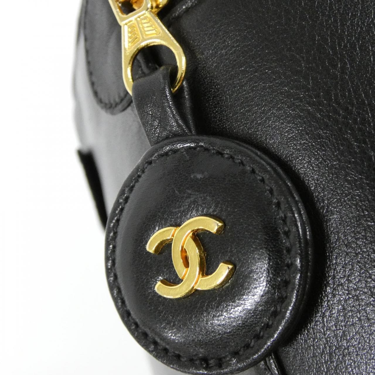 CHANEL 01619 Handbag Lambskin Black Lambskin Rank A - Thumbnail 8