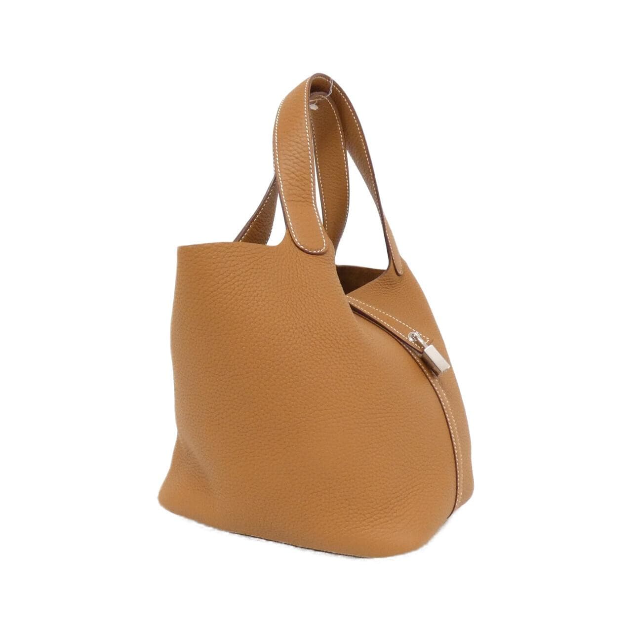 HERMES HERMÈS Picotin 060991CK Bag Clemence Gold