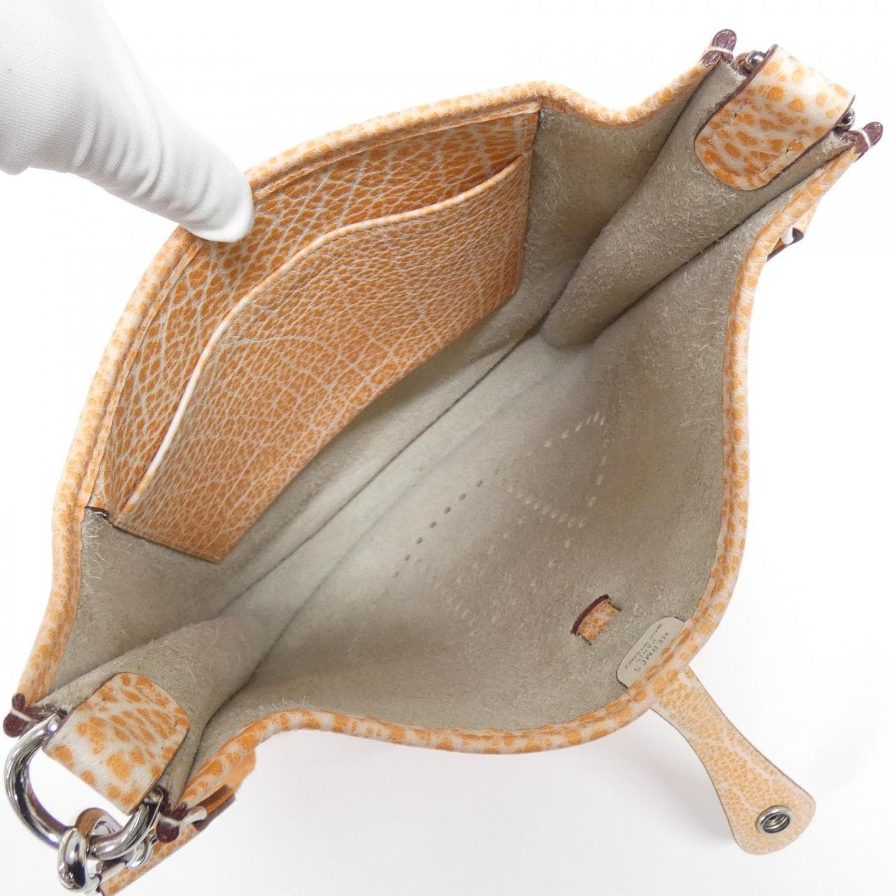 HERMES HERMÈS Evelyne Shoulder Bag 橙色 中古品A - 縮圖 5