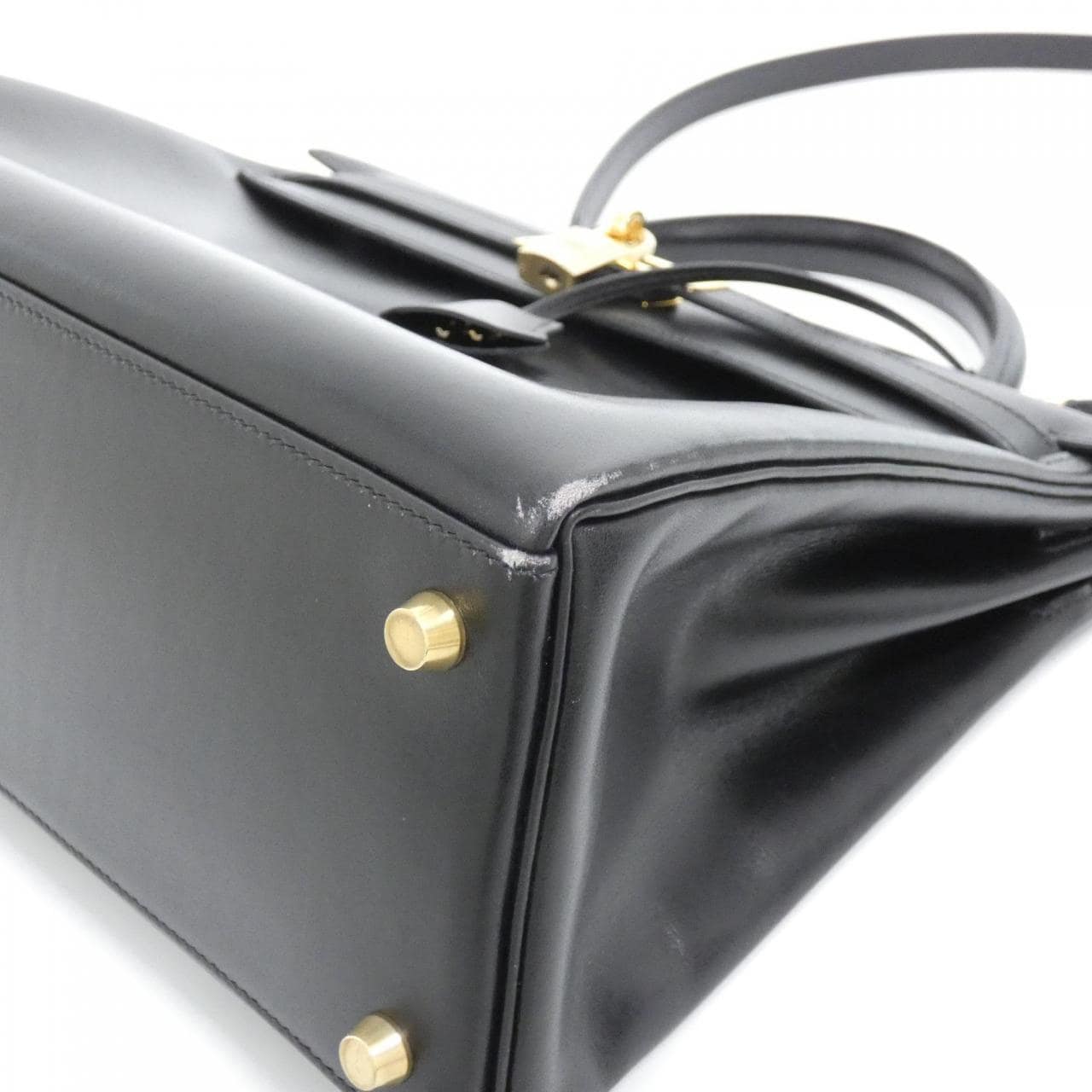 HERMES HERMÈS Kelly 001865CC Bag Box Calf Black Box Calf Leather - Thumbnail 3