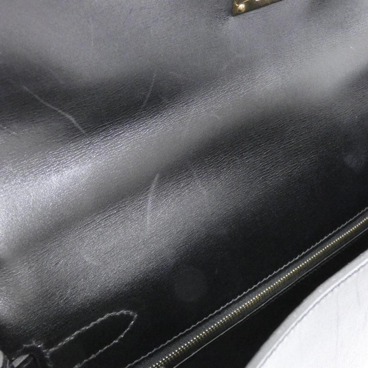 HERMES HERMÈS Kelly 001865CC Bag Box Calf Black Box Calf Leather - Thumbnail 10